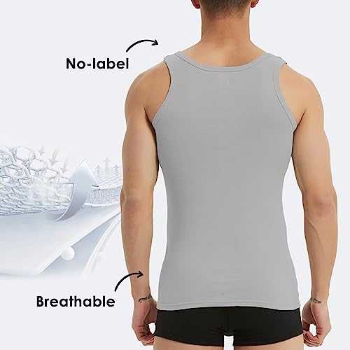 Thumbnail 2 de YouShow Camiseta Tirantes Hombre 100% Algodón Pack 3 (Negro, Blanco, Gris) – Sin Mangas
