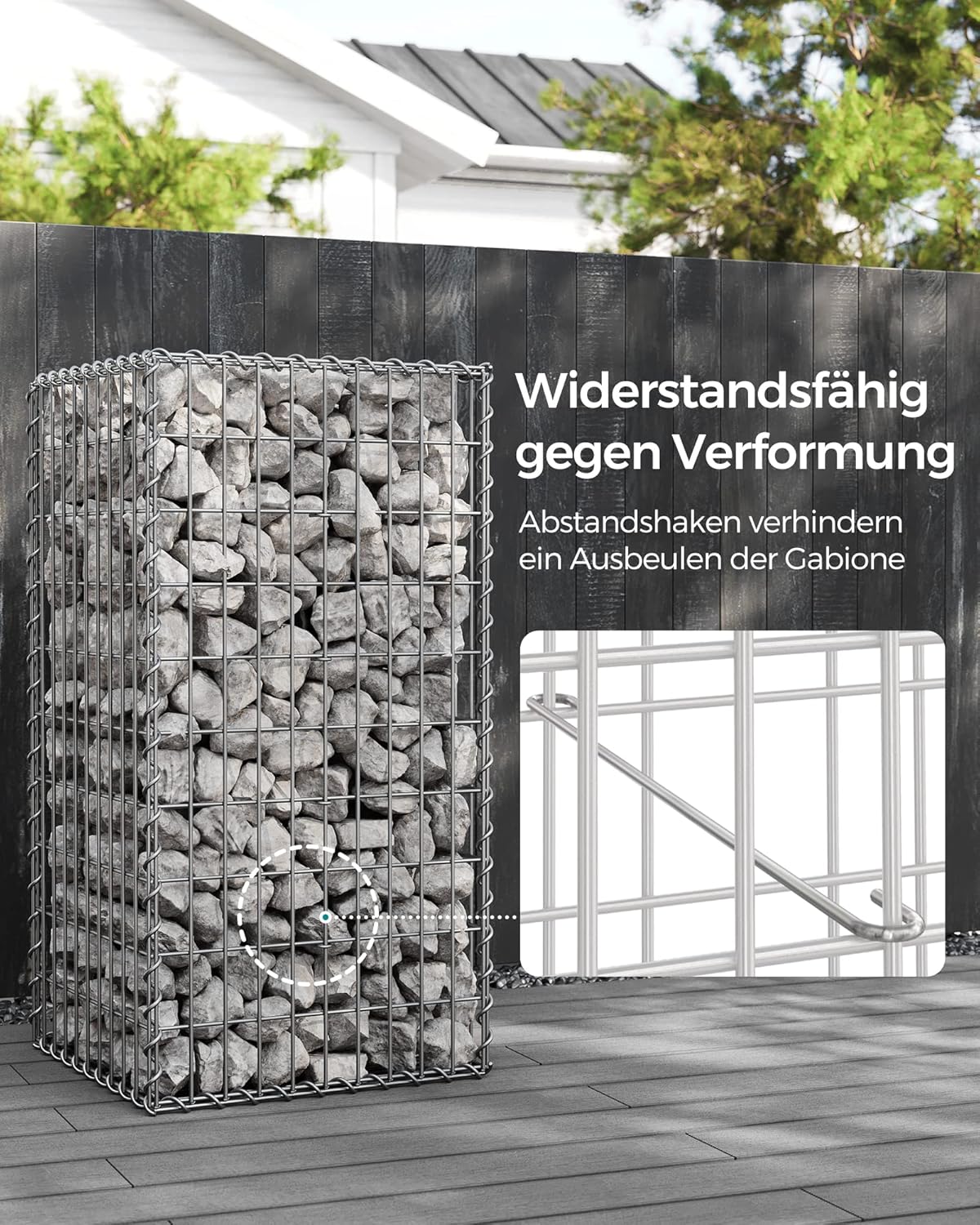 Detalle 2 de Gabionenkörbe SONGMICS GGB255V1 mit 100 cm