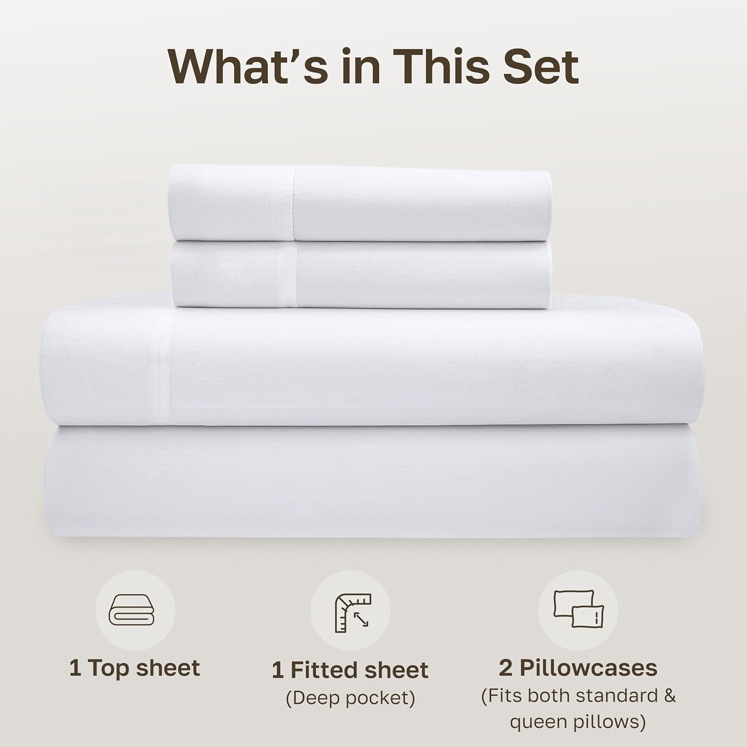 Detalle 2 de California Design Den Queen Sheet Set 100% Organic Cotton