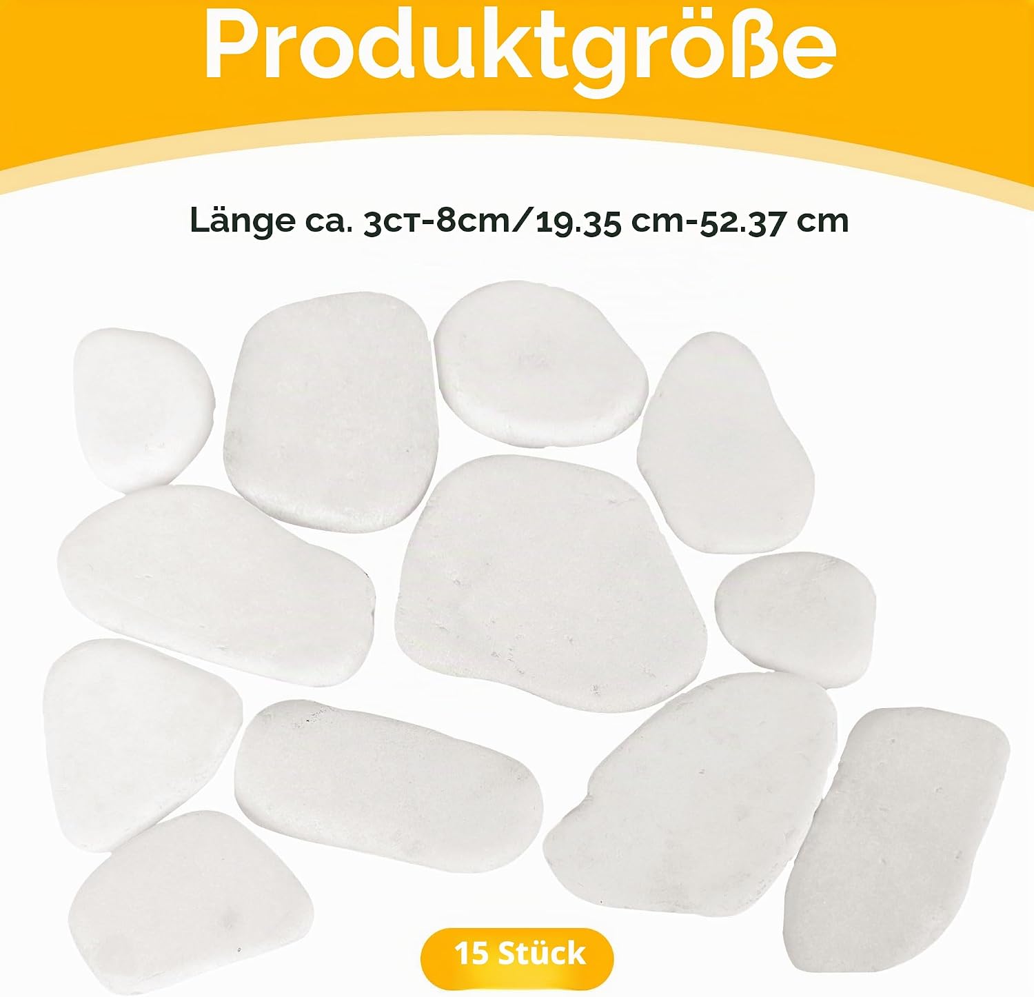 Detalle 2 de XMDROU Bemal-Steine 15 glatte Kiesel 3-8 cm