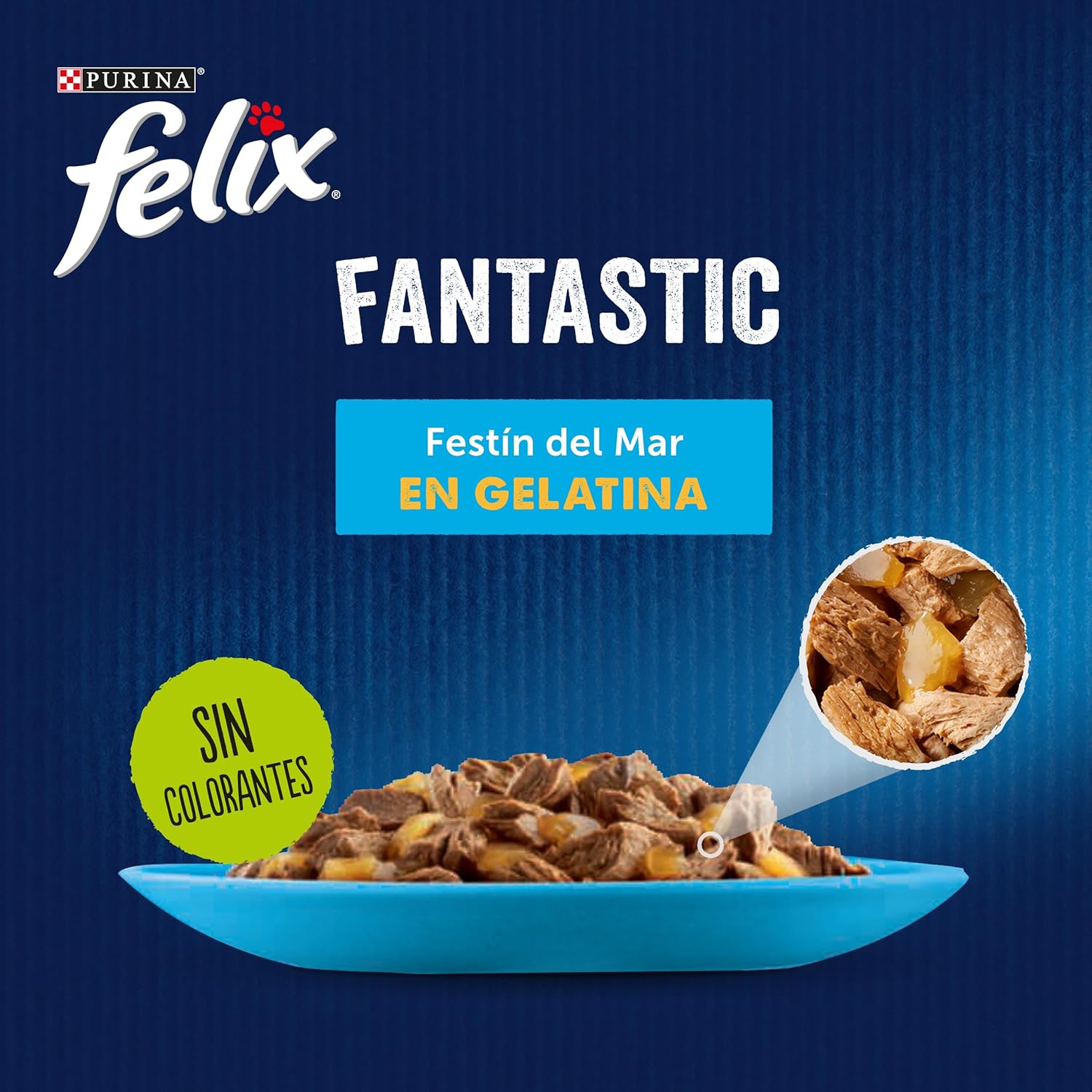 Detalle 2 de Felix Fantastic: Comida Húmeda para Gato Adulto en Gelatina, Pack 120 Sobres de 85 g