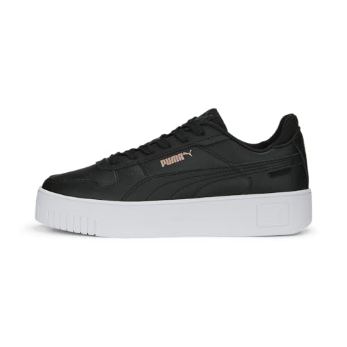Detalle de PUMA Women Carina Street Scarpe da ginnastica – Black Rose Gold White Metallic, 37 EU