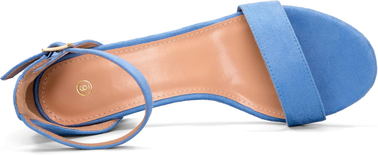 Detalle 1 de mysoft chunky low heel ankle strap sandals