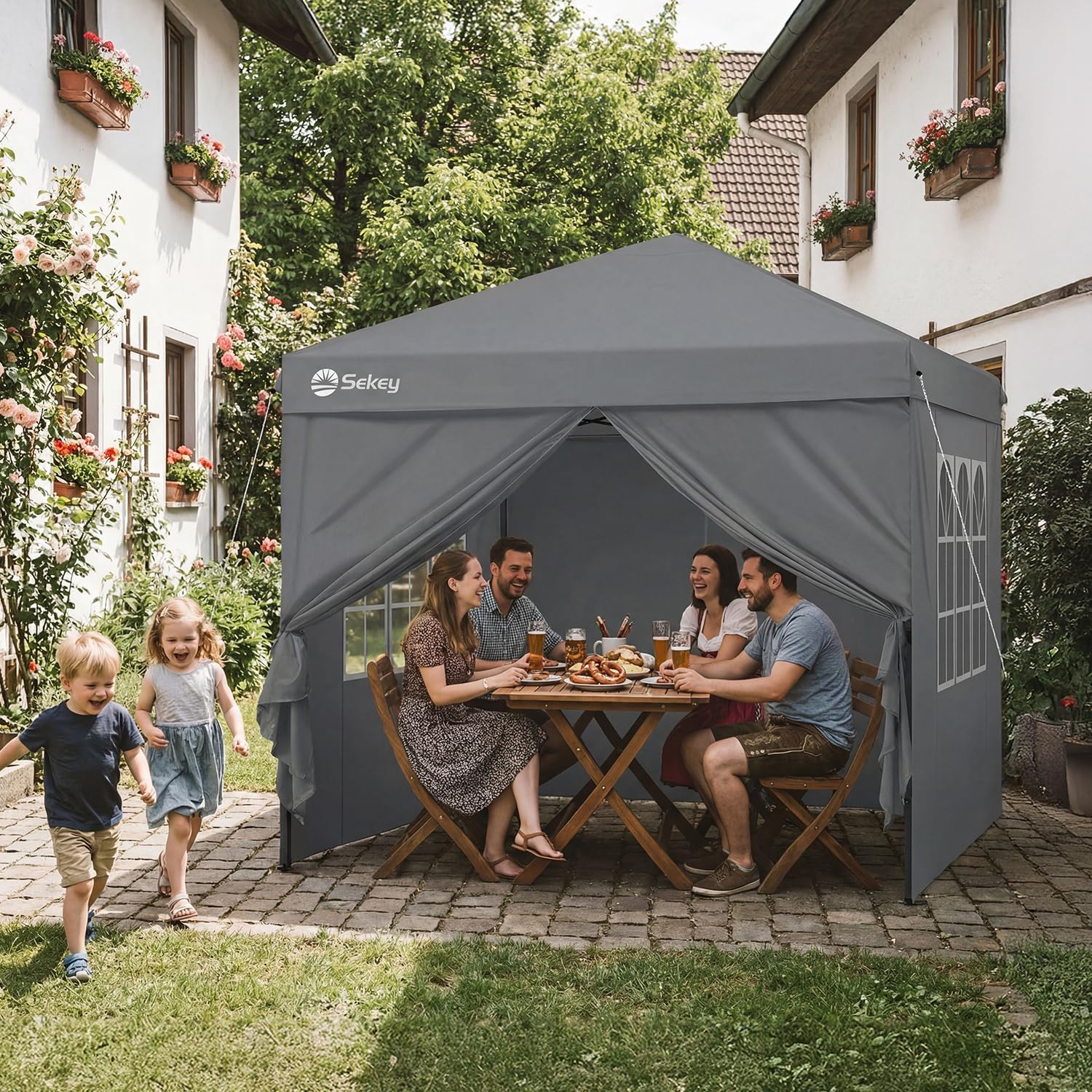 Thumbnail 6 de Sekey Pop Up Pavillon 3x3: Wasserdicht, stabil und flexibel – Premium Serie Anthrazit