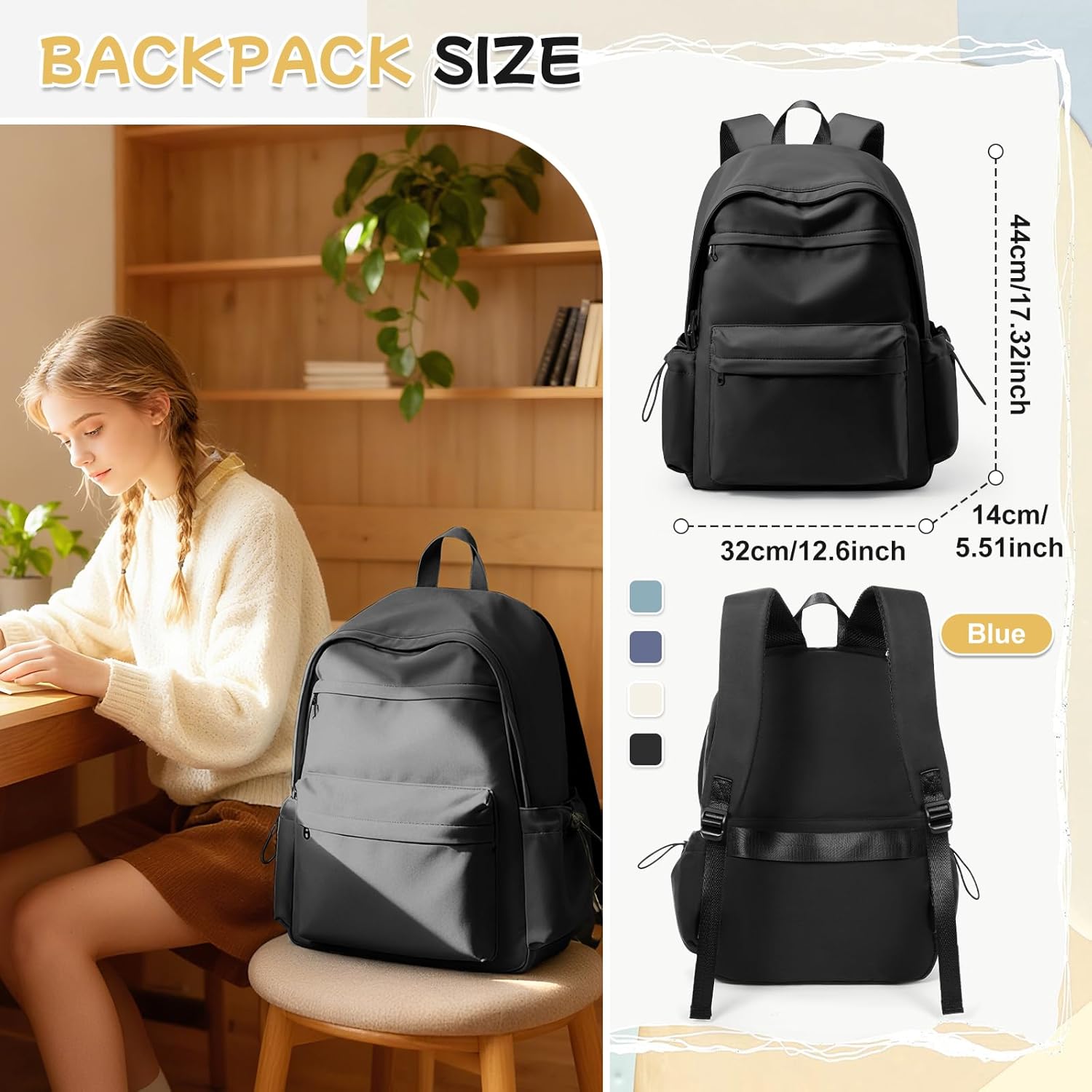 Thumbnail 2 de HYC00 School Backpack Womens 19L