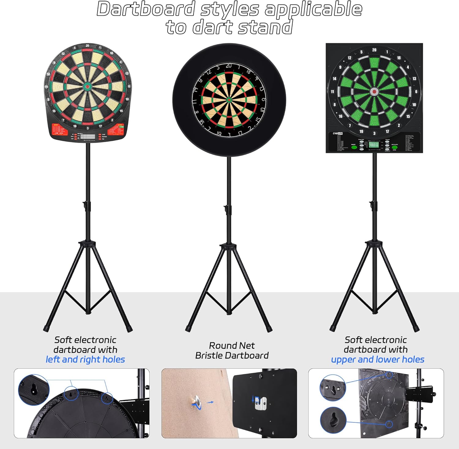 Thumbnail 4 de CyeeLife Dartboard Stand Portable Tripod 199 cm