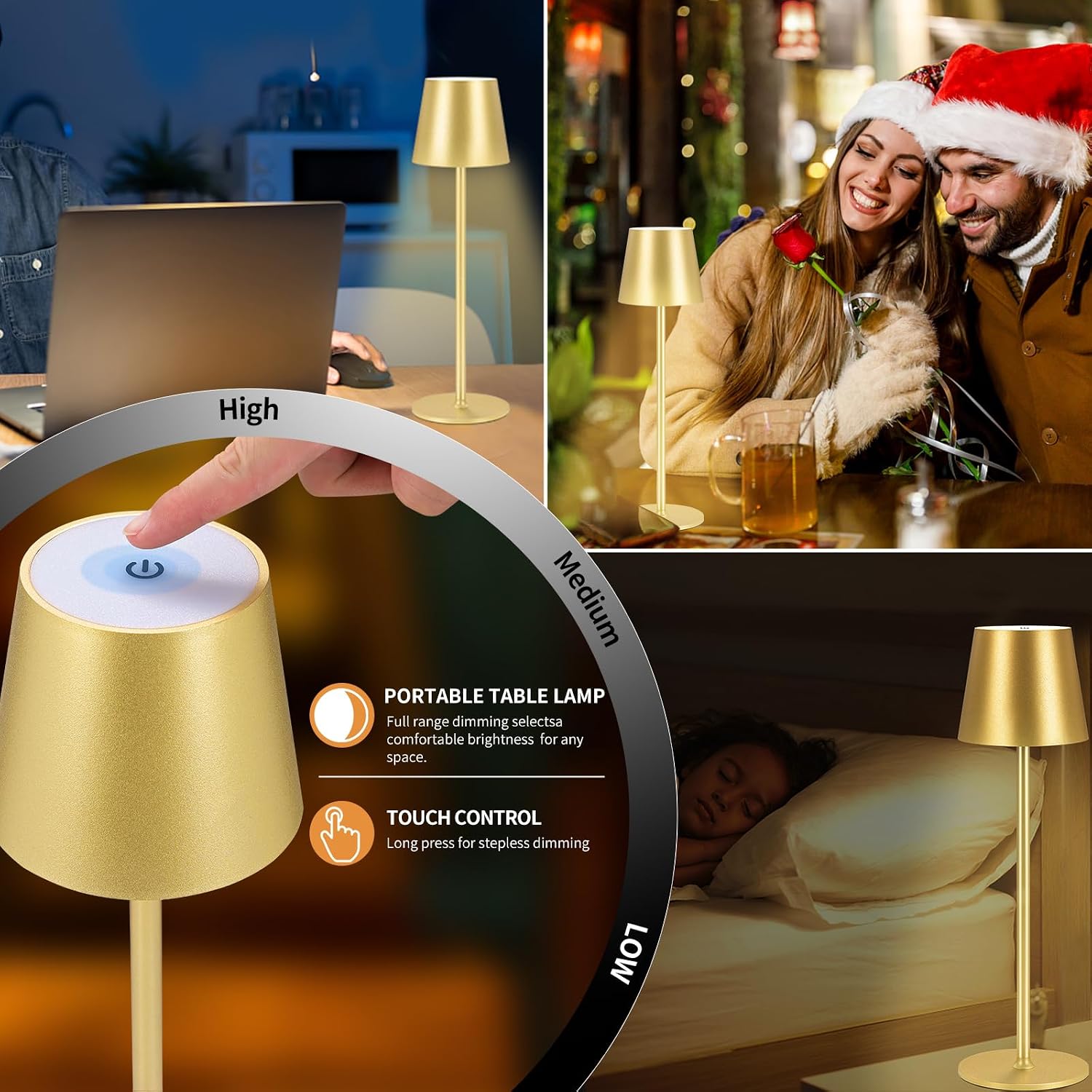 Thumbnail 1 de Zoeger lampes de table LED sans fil 2 pièces