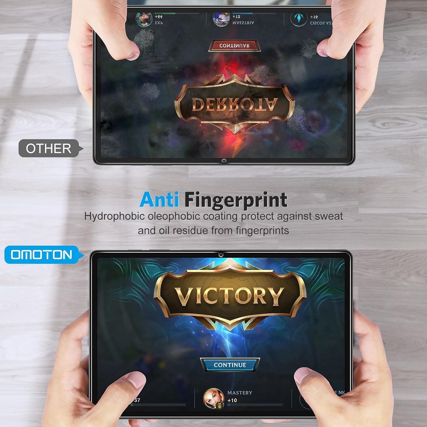 Detalle de OMOTON Panzer Schutz Glas für Samsung Galaxy Tab A11+/A9+ (11 Zoll) – 2 Stück