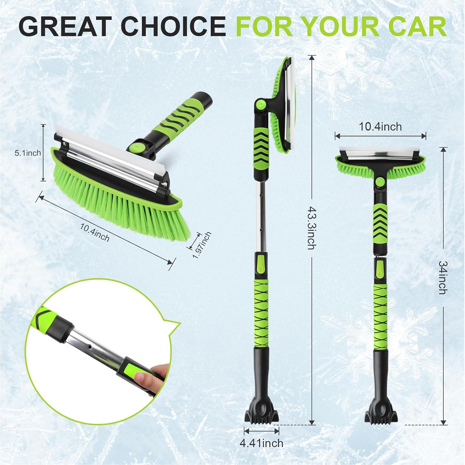 Thumbnail 6 de Yougfin Ice Scraper and Snow Brush 43-inch