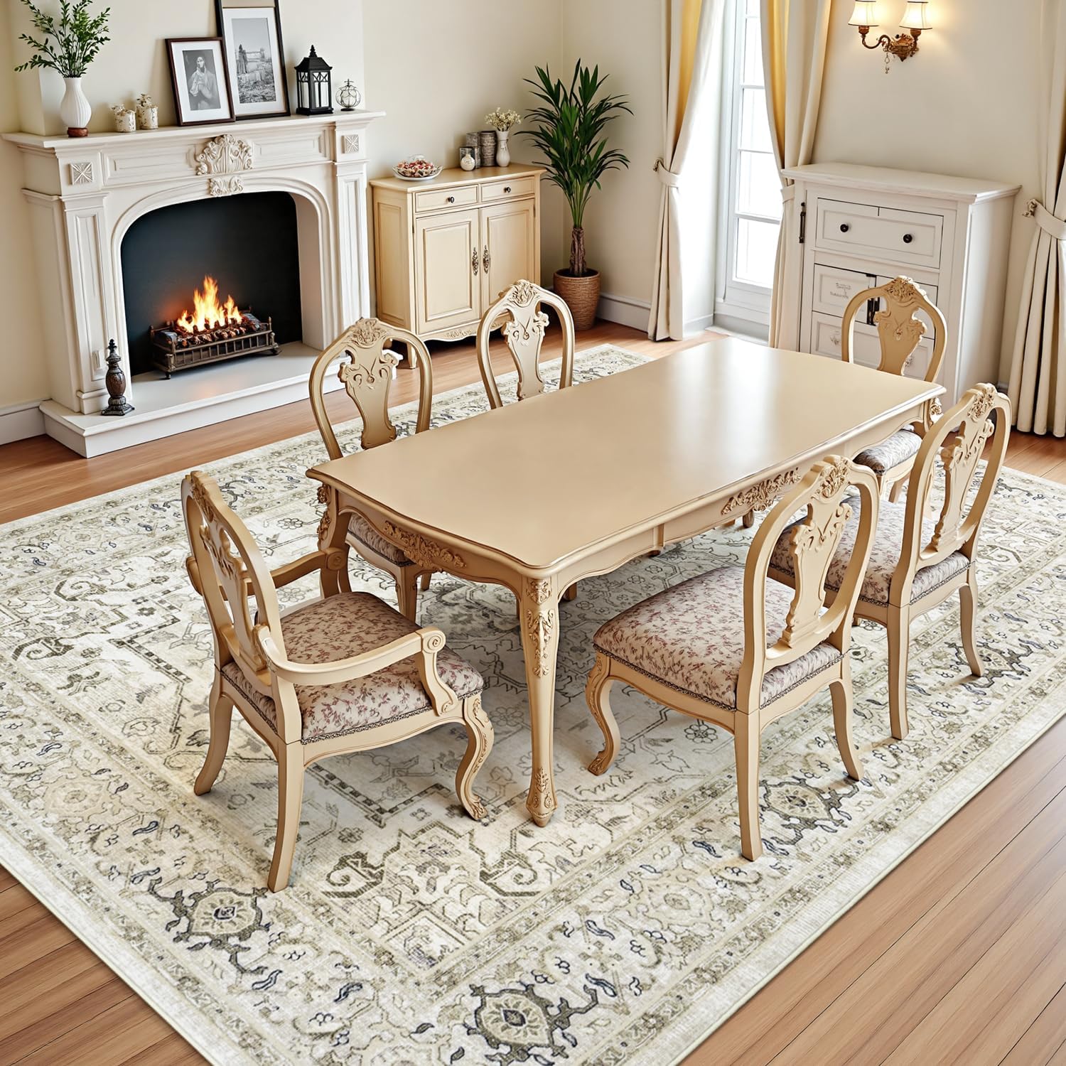 Thumbnail 6 de Lofus 6x9 Area Rug — Washable, Non-Slip Vintage Boho Style for Living Room, Bedroom, or Office
