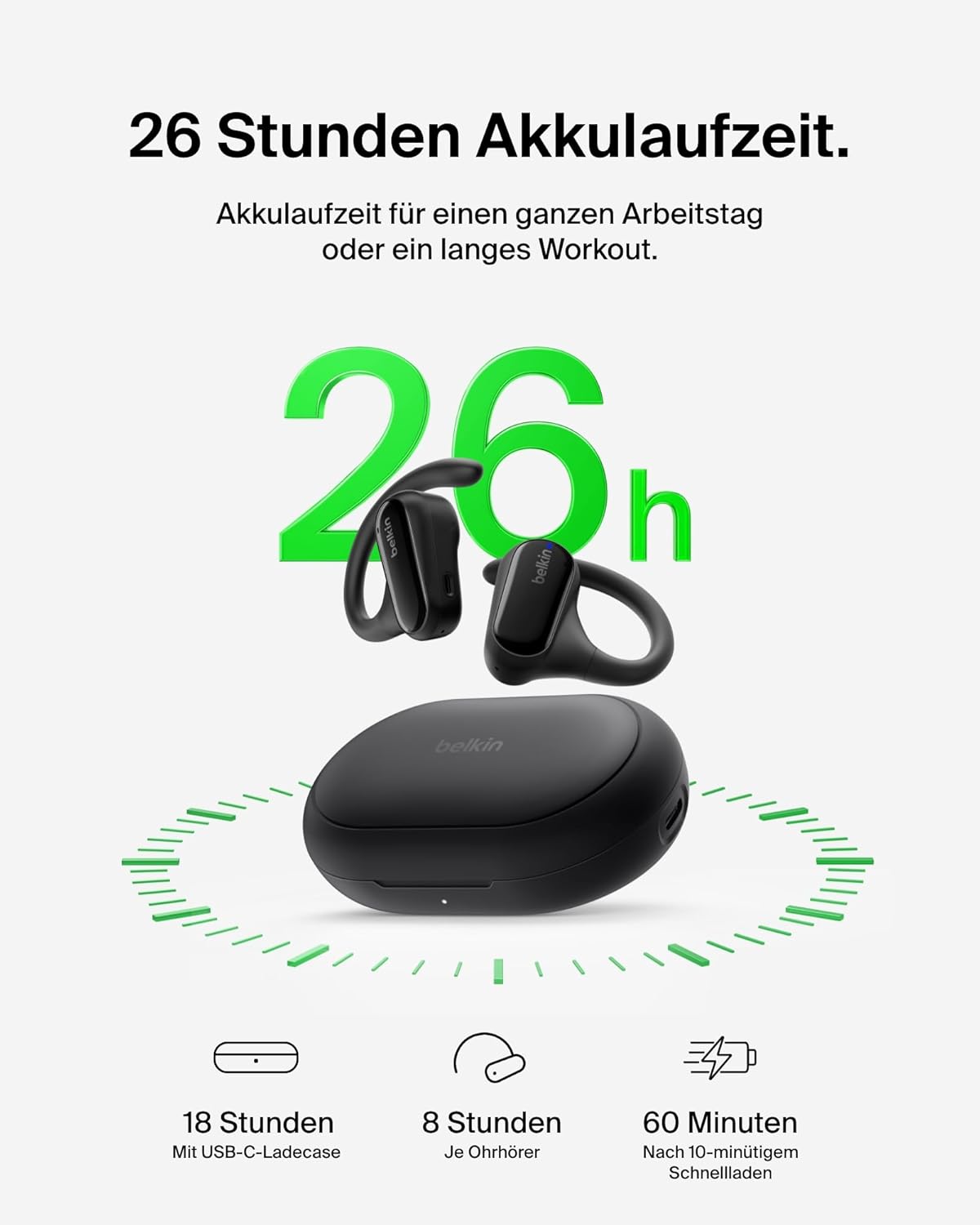 Thumbnail 2 de Belkin SoundForm ClearFit Open-Ear Kopfhörer IPX5