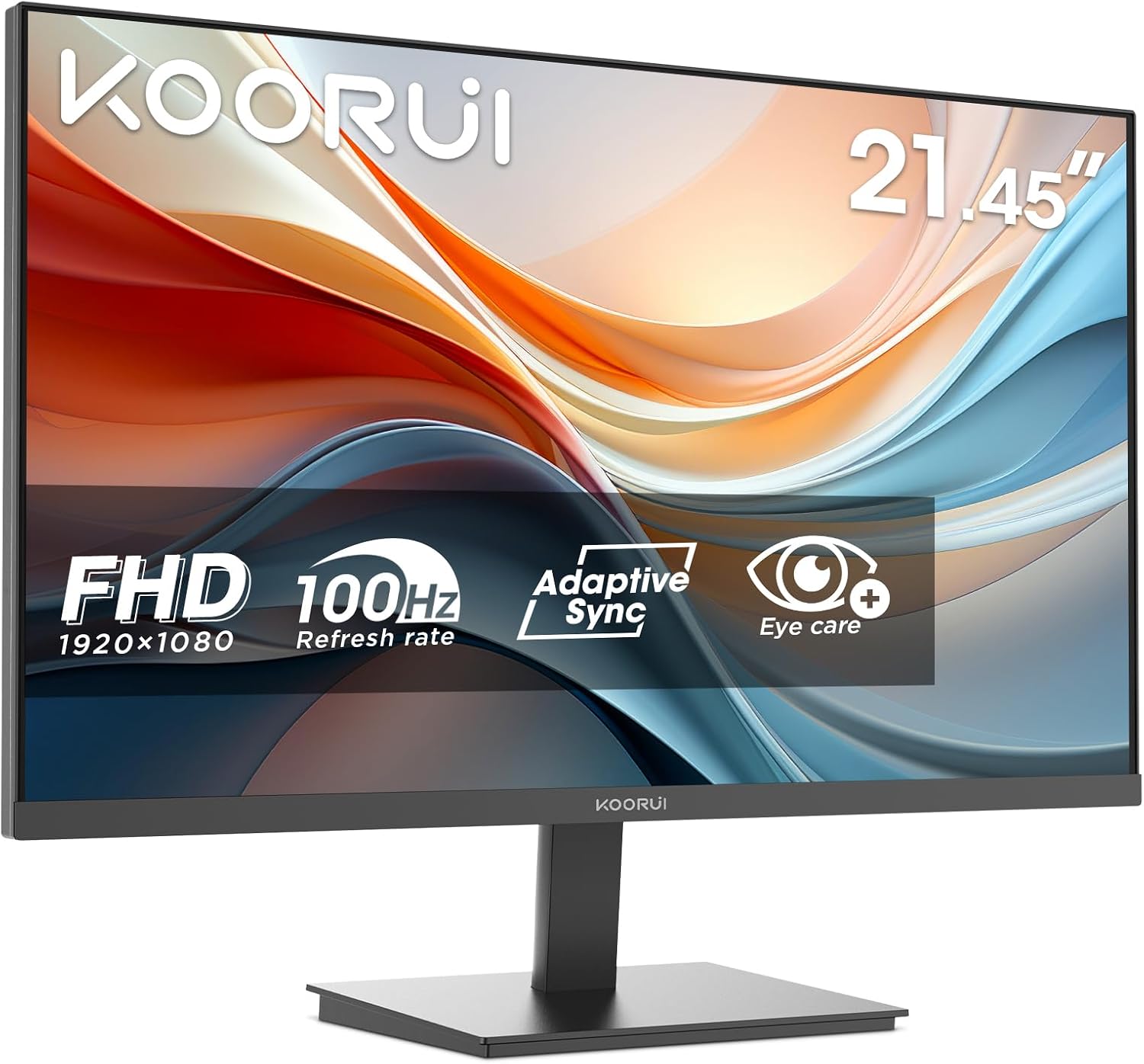Detalle de KOORUI E2212F 21,45‑Zoll Monitor (FHD, 100 Hz) mit Adaptive Sync und Eye Care
