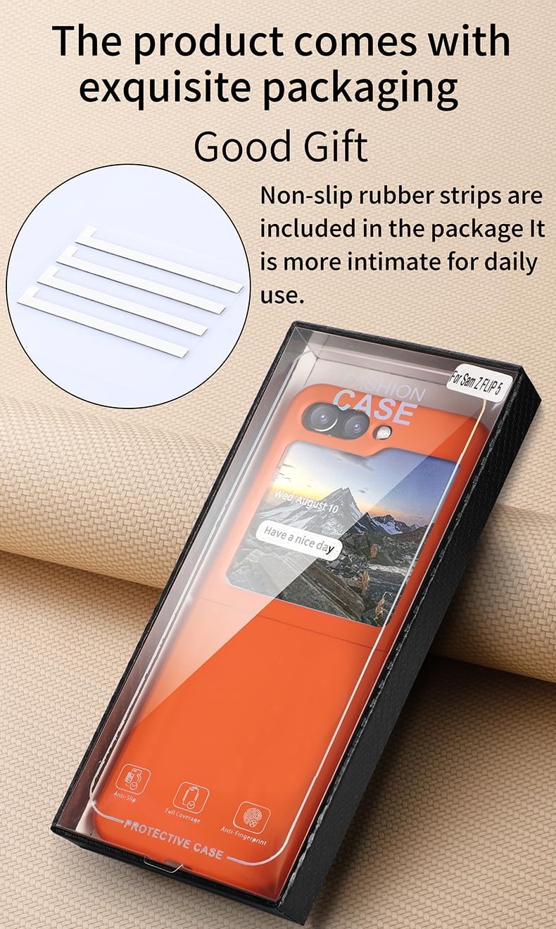 Detalle de Samsung Galaxy Z Flip 5 Case with Built-in Tempered Cover Screen Protector