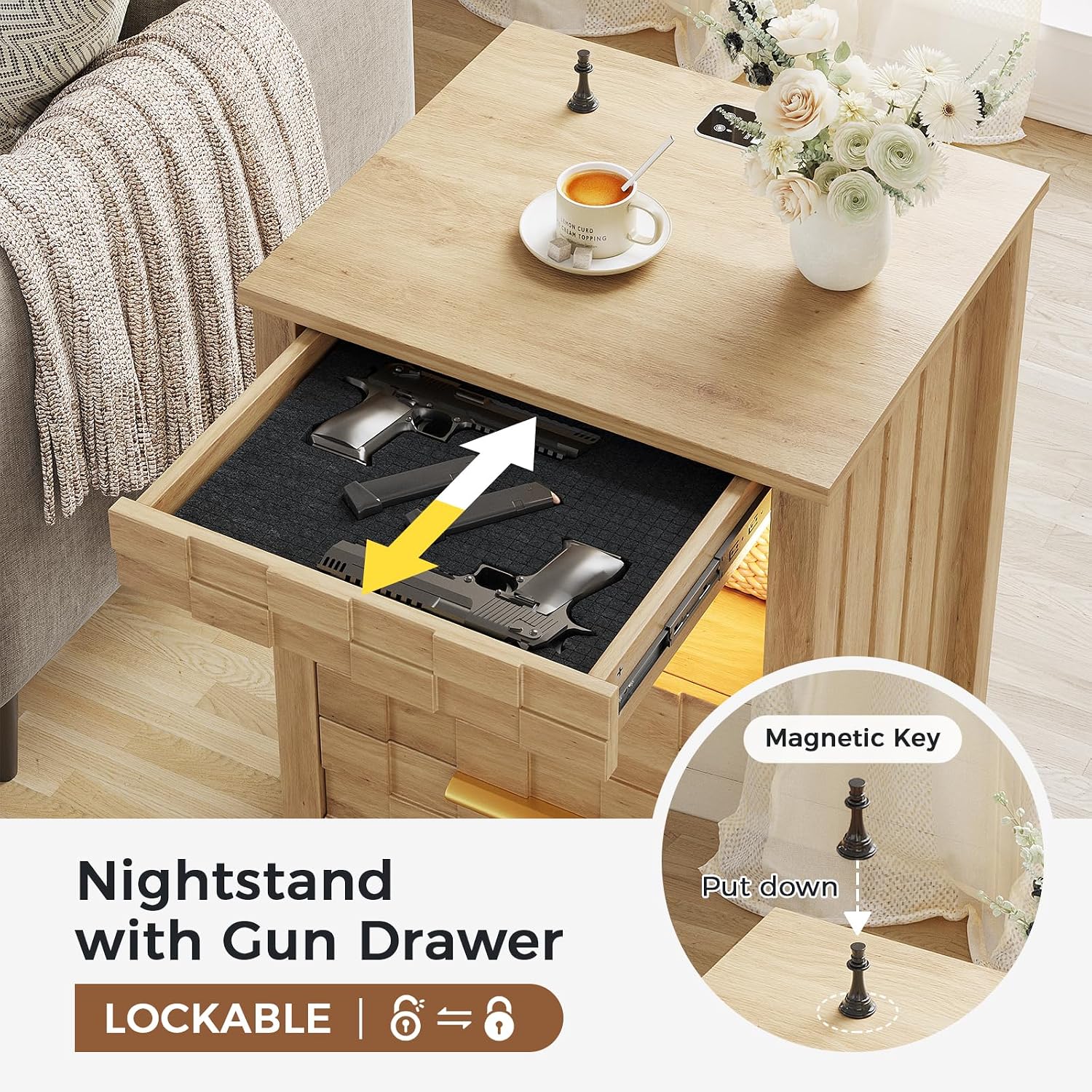 Detalle 2 de Dystler Nightstand 17.7-Inch