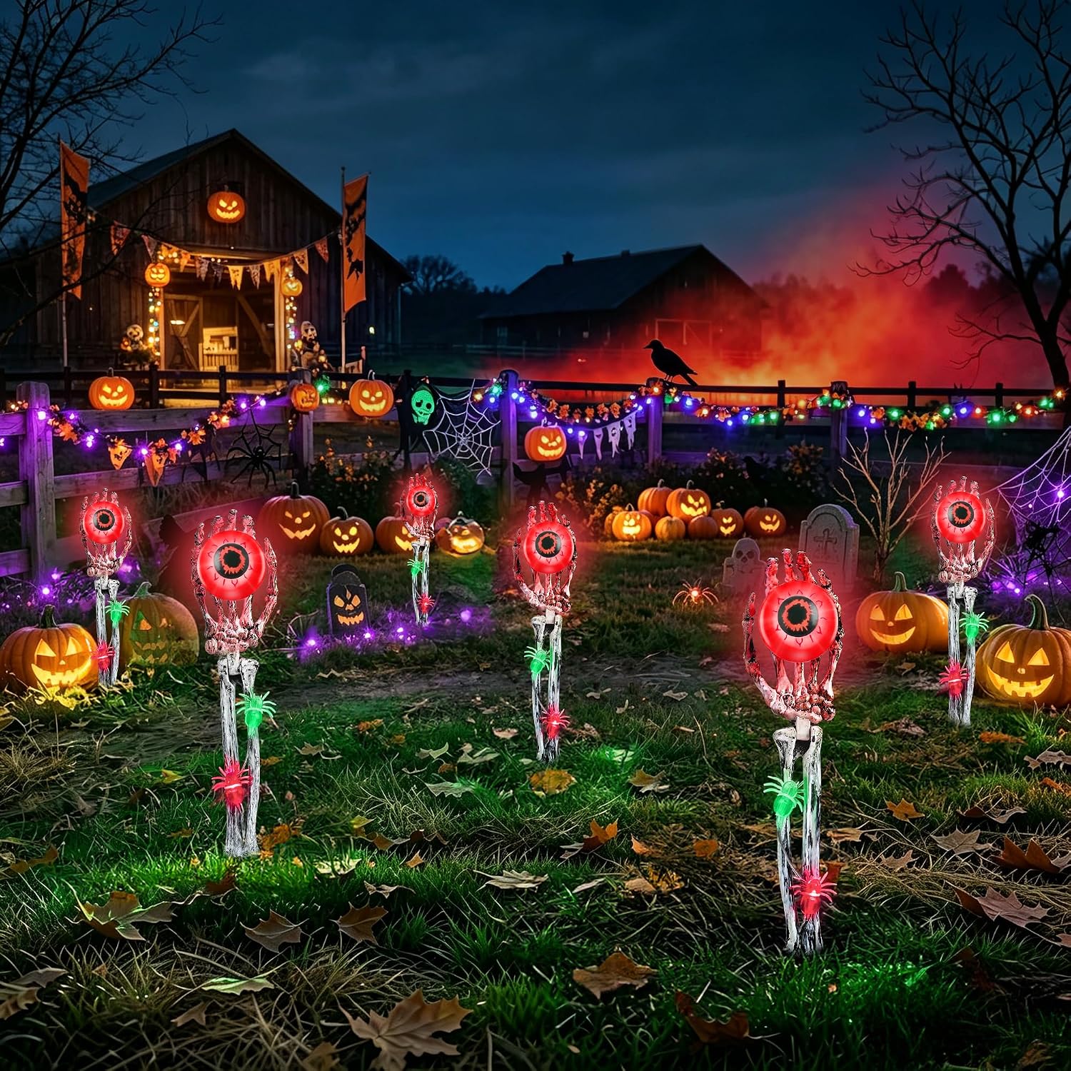 Detalle de Skeleton Hand Halloween Stake Lights, 2-Pack