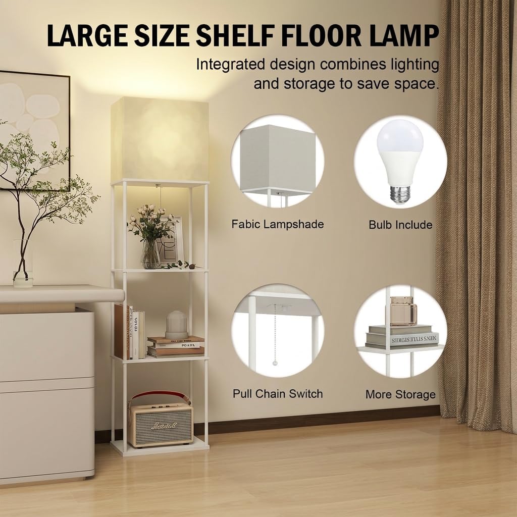 Thumbnail 2 de Shelf Floor Lamp, 4 Tiers
