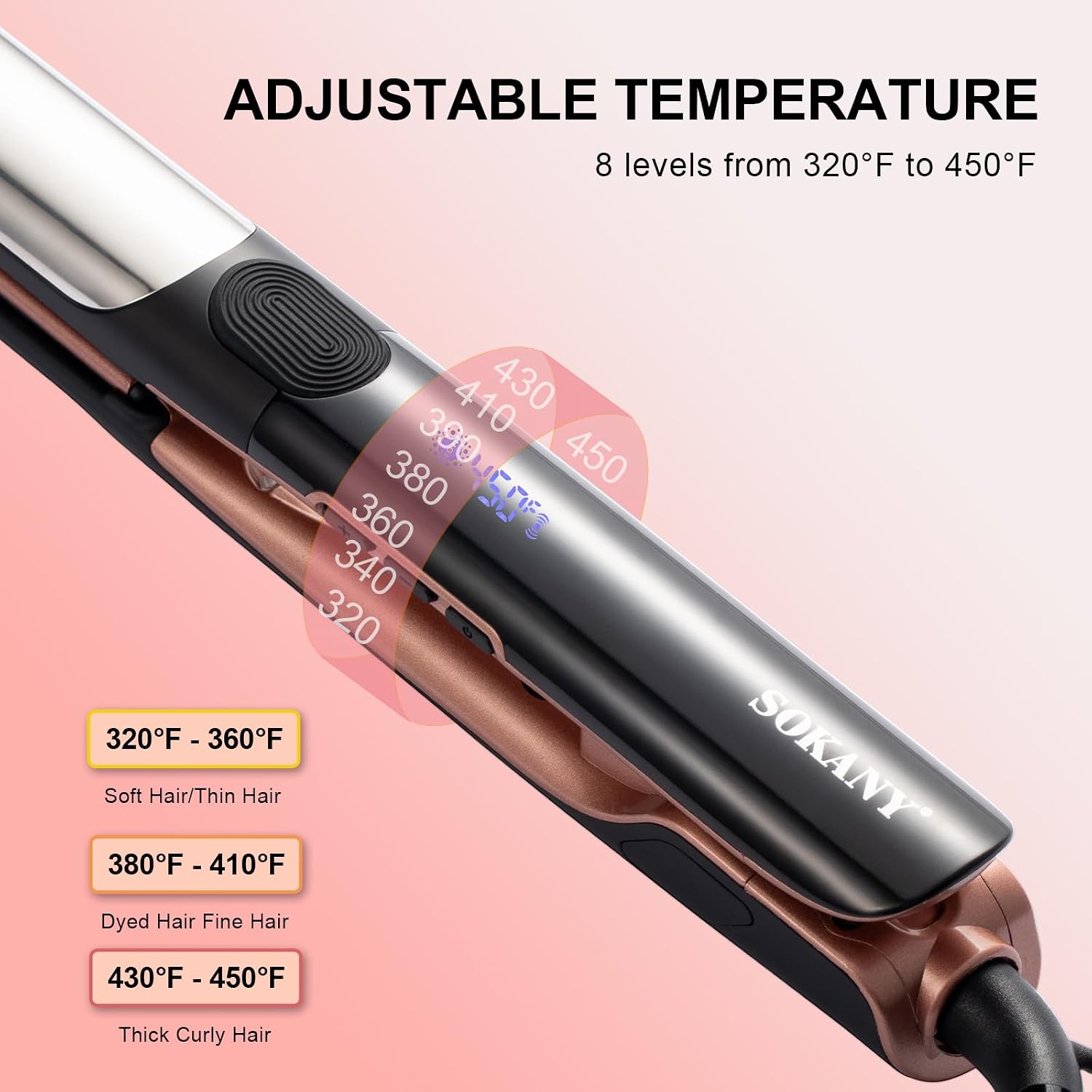 Detalle 2 de SOKANY Hair Straightener, 1-Inch