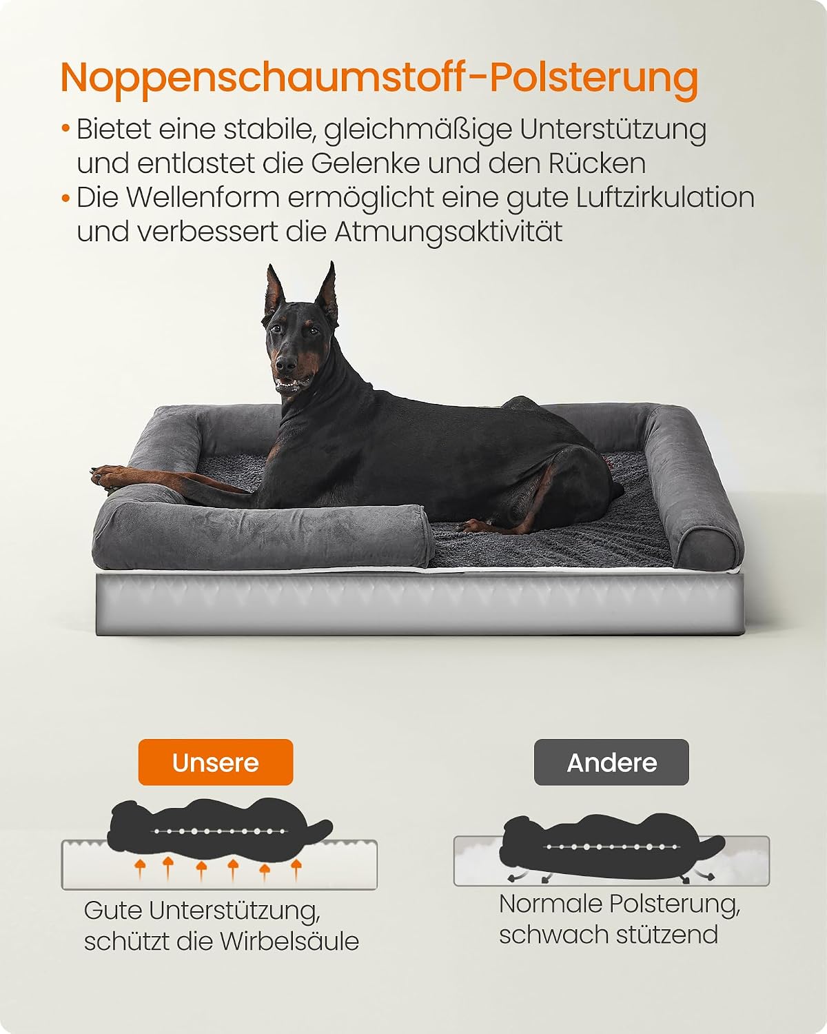 Detalle de Feandrea Orthopädisches Hundebett 120×85 cm