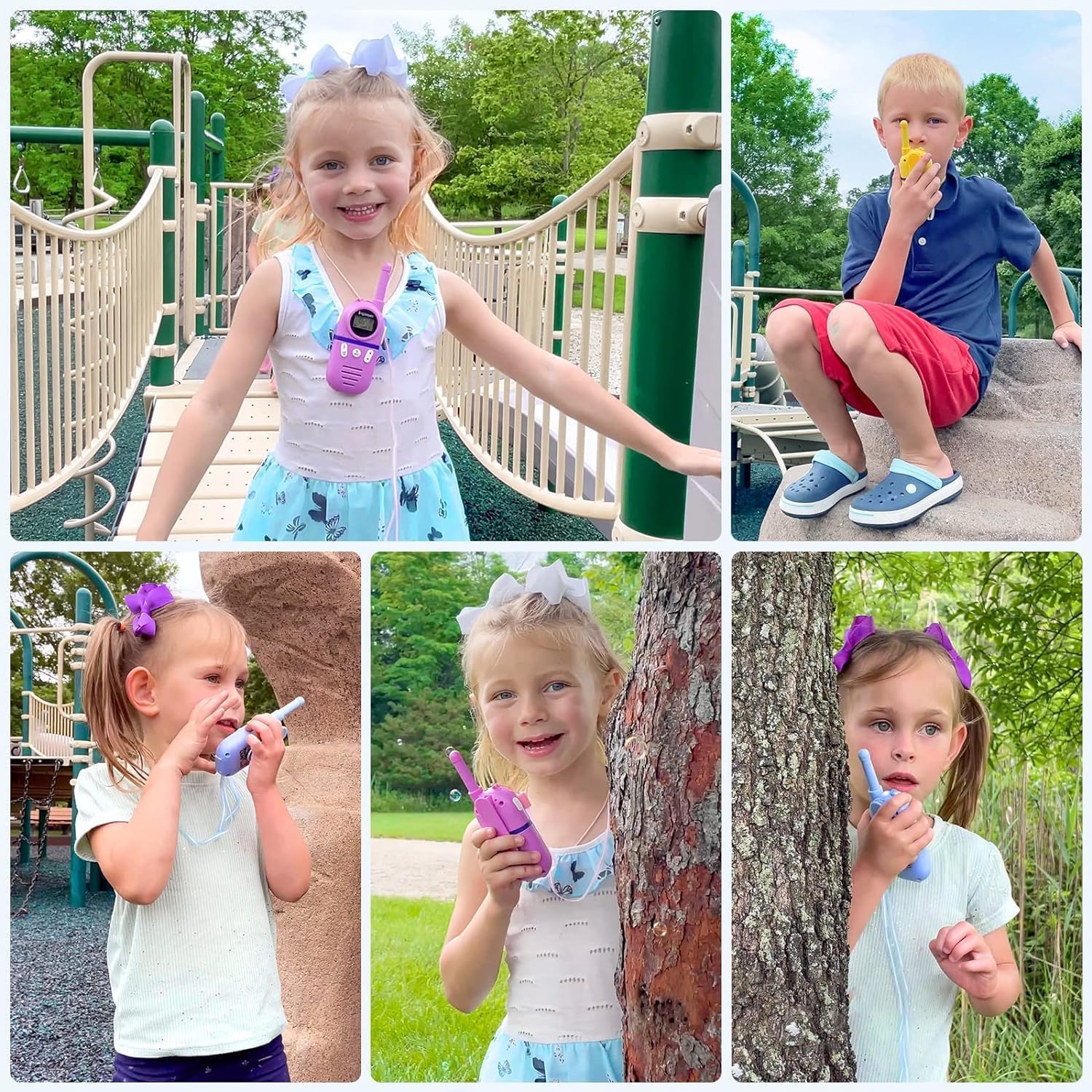 Thumbnail 4 de Inspireyes Kinder Walkie-Talkies (2er-Set) aufladbar – 8 Kanäle, bis zu 48 Stunden Betriebszeit