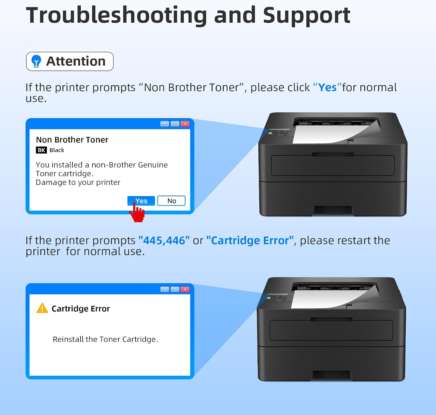 Detalle 2 de SUDLTO TN830XL Compatible Black Toner Cartridges for Brother Printers