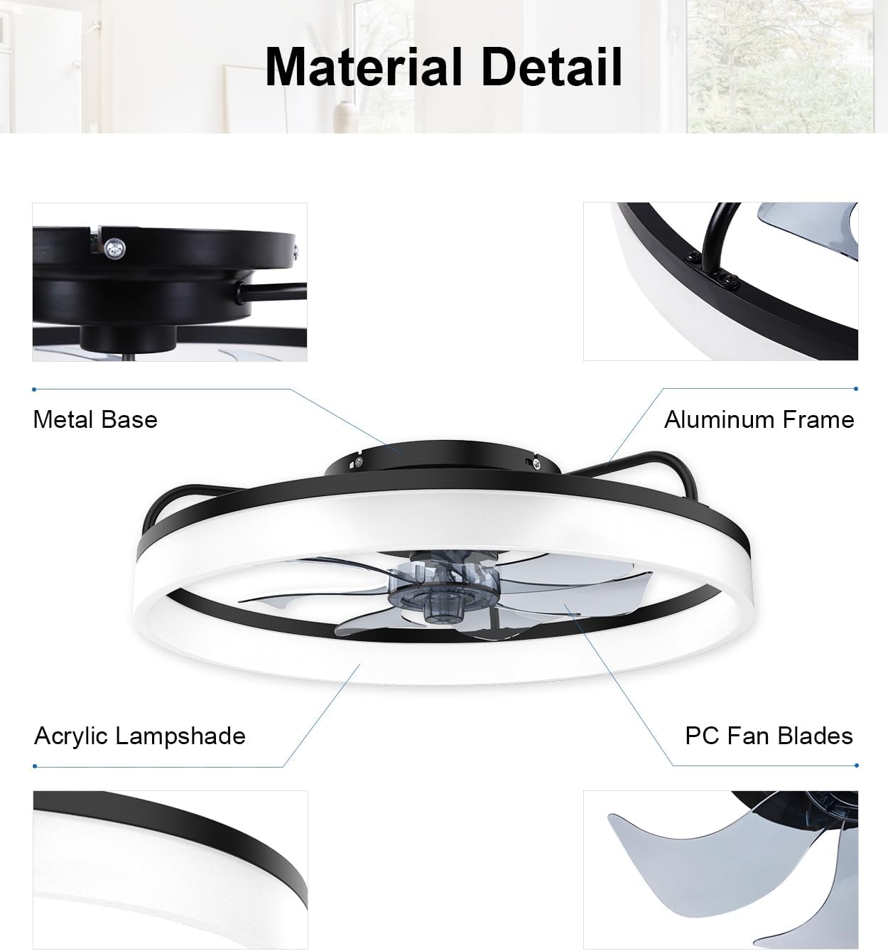 Thumbnail 5 de AQUBT 20" Ceiling Fan with Light