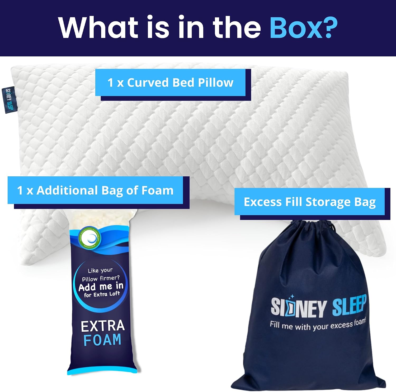 Thumbnail 4 de Sidney Sleep Curved Pillow, Queen Size