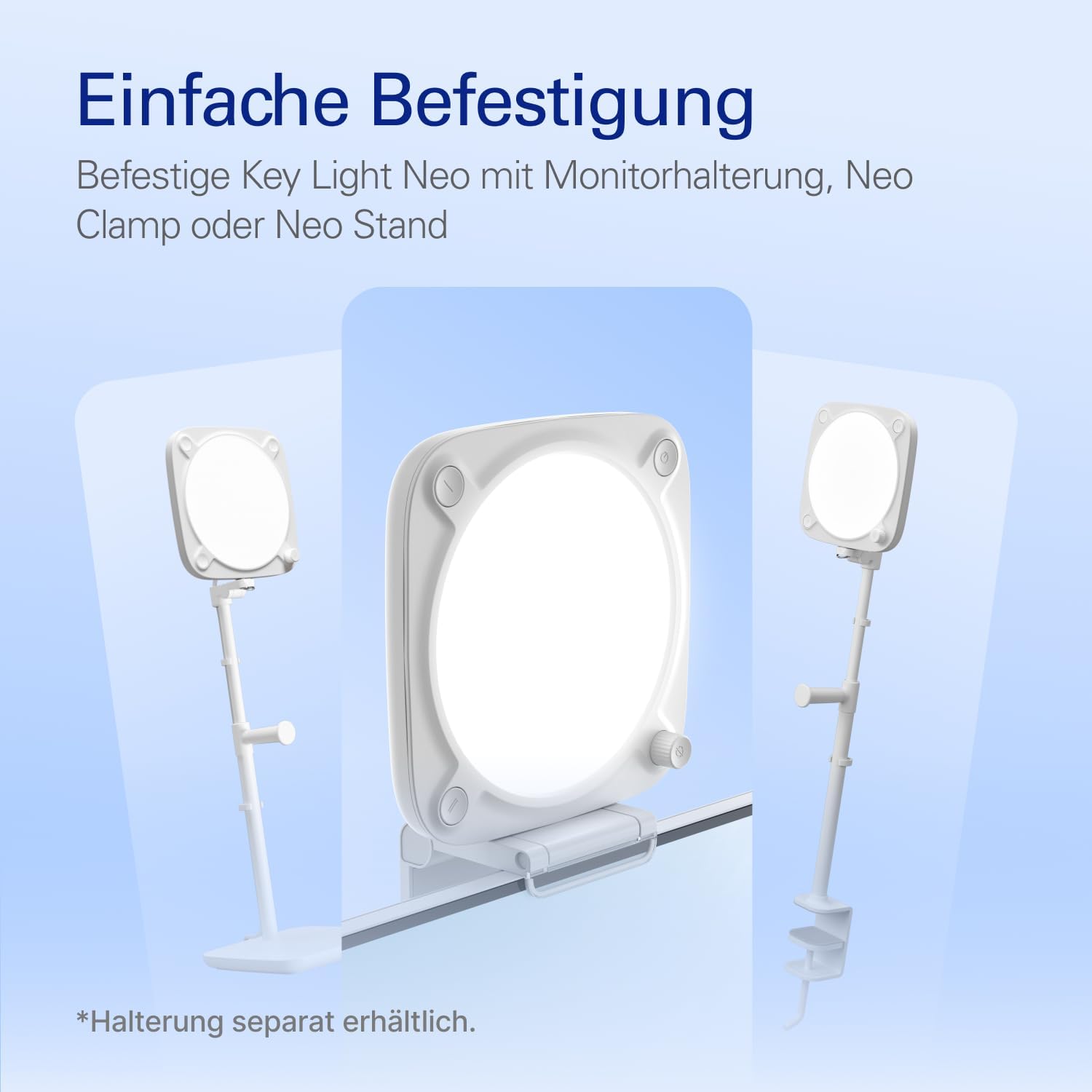 Thumbnail 5 de Elgato Key Light Neo (ohne Monitorhalterung) – Profi-Beleuchtung für Video-Calls & Streaming, weiß