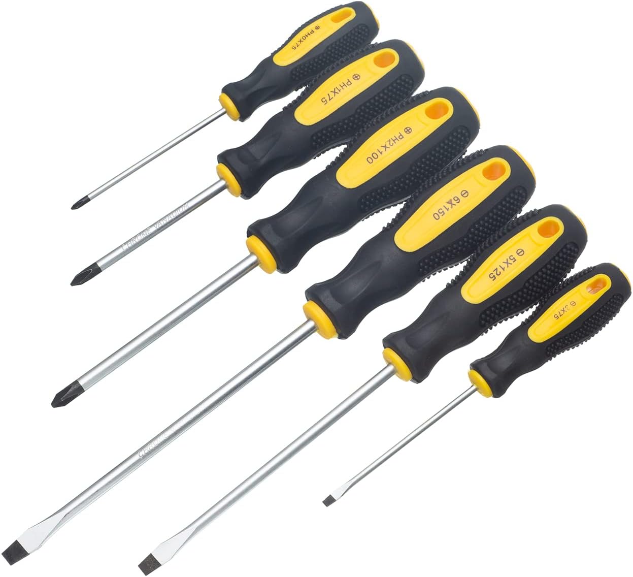 Detalle de HPMAISON 6pcs Screwdriver Set: Durable Chrome Vanadium, Magnetic Tips & Ergonomic Handles