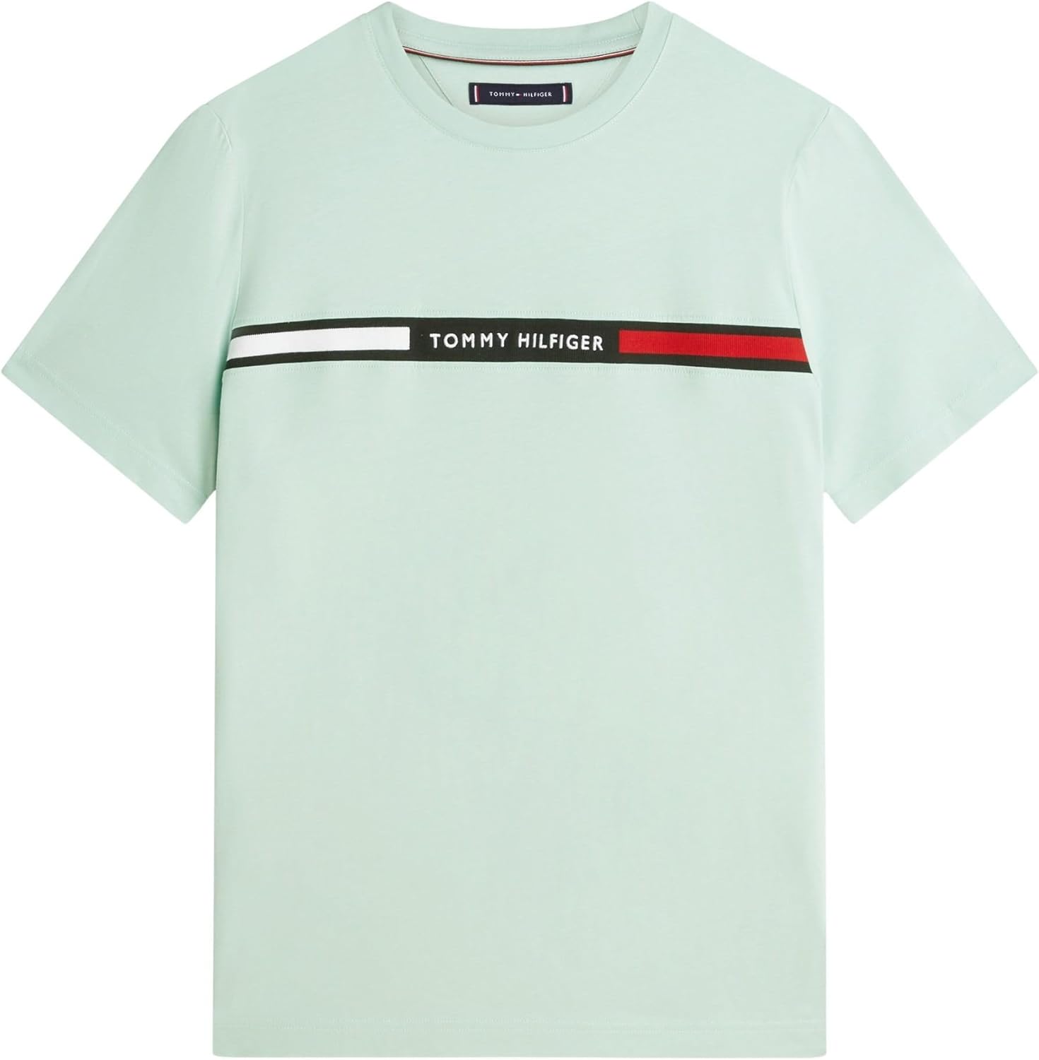 Detalle de Tommy Hilfiger T-Shirt da uomo a maniche corte con scollo rotondo