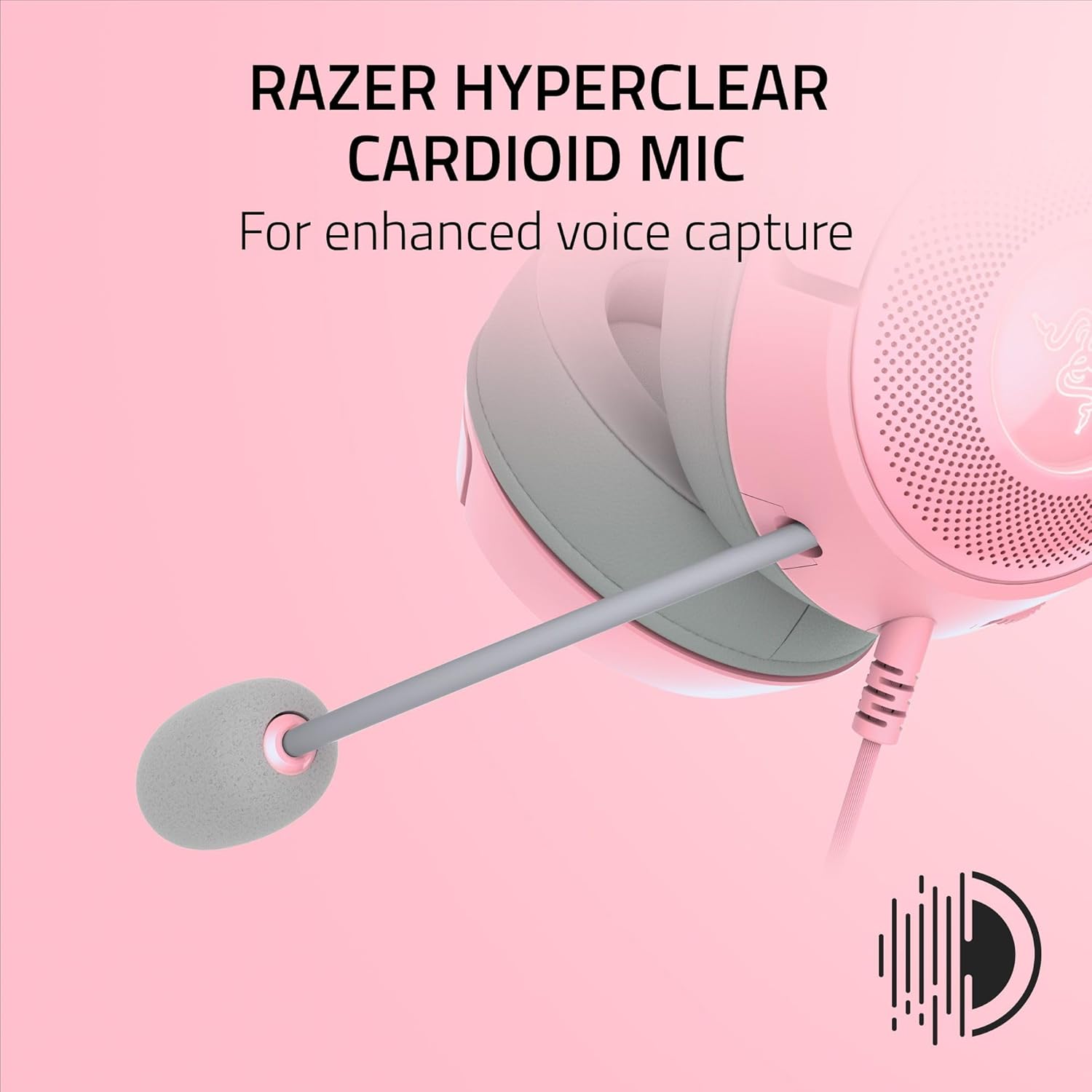 Thumbnail 3 de Razer Kraken Kitty V2 Wired RGB Headset with Kitty Ears (Quartz Pink)