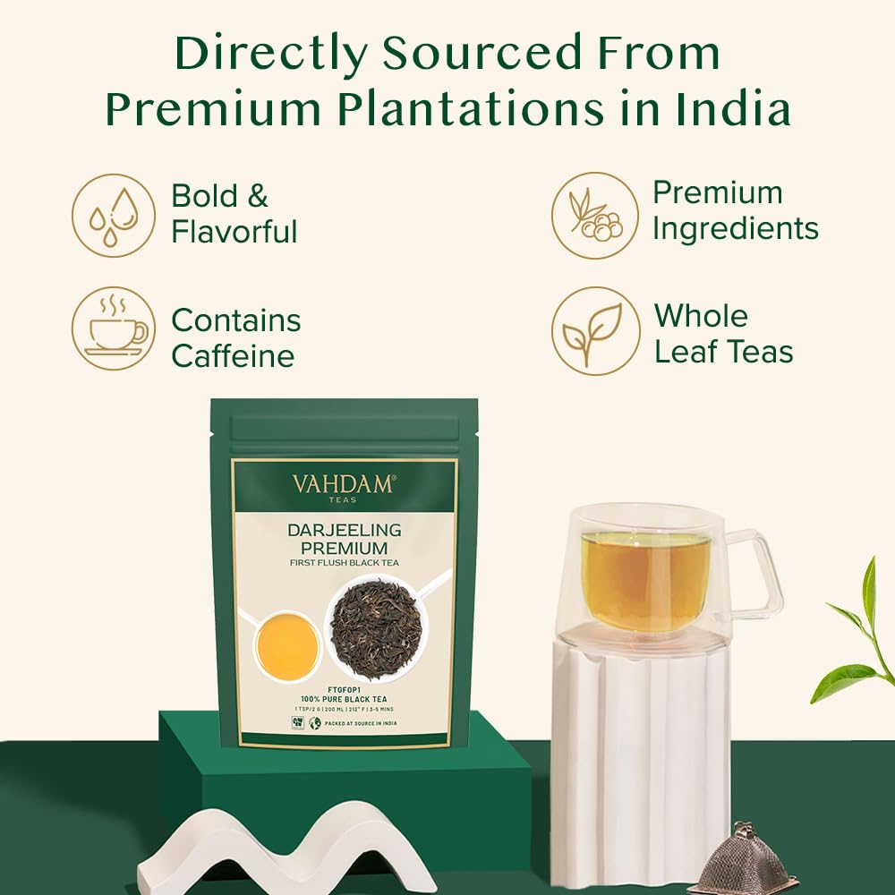 Thumbnail 4 de VAHDAM First Flush Darjeeling schwarzer Tee – 100 g, First Flush aus Indien
