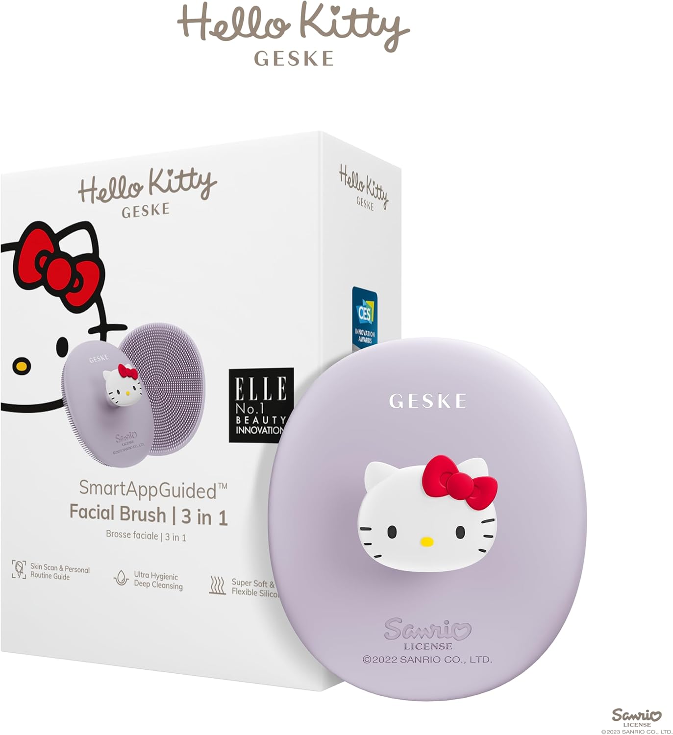 Thumbnail 6 de GESKE x Hello Kitty Brosse faciale SmartAppGuided™ 3 en 1 : brosse silicone de nettoyage visage