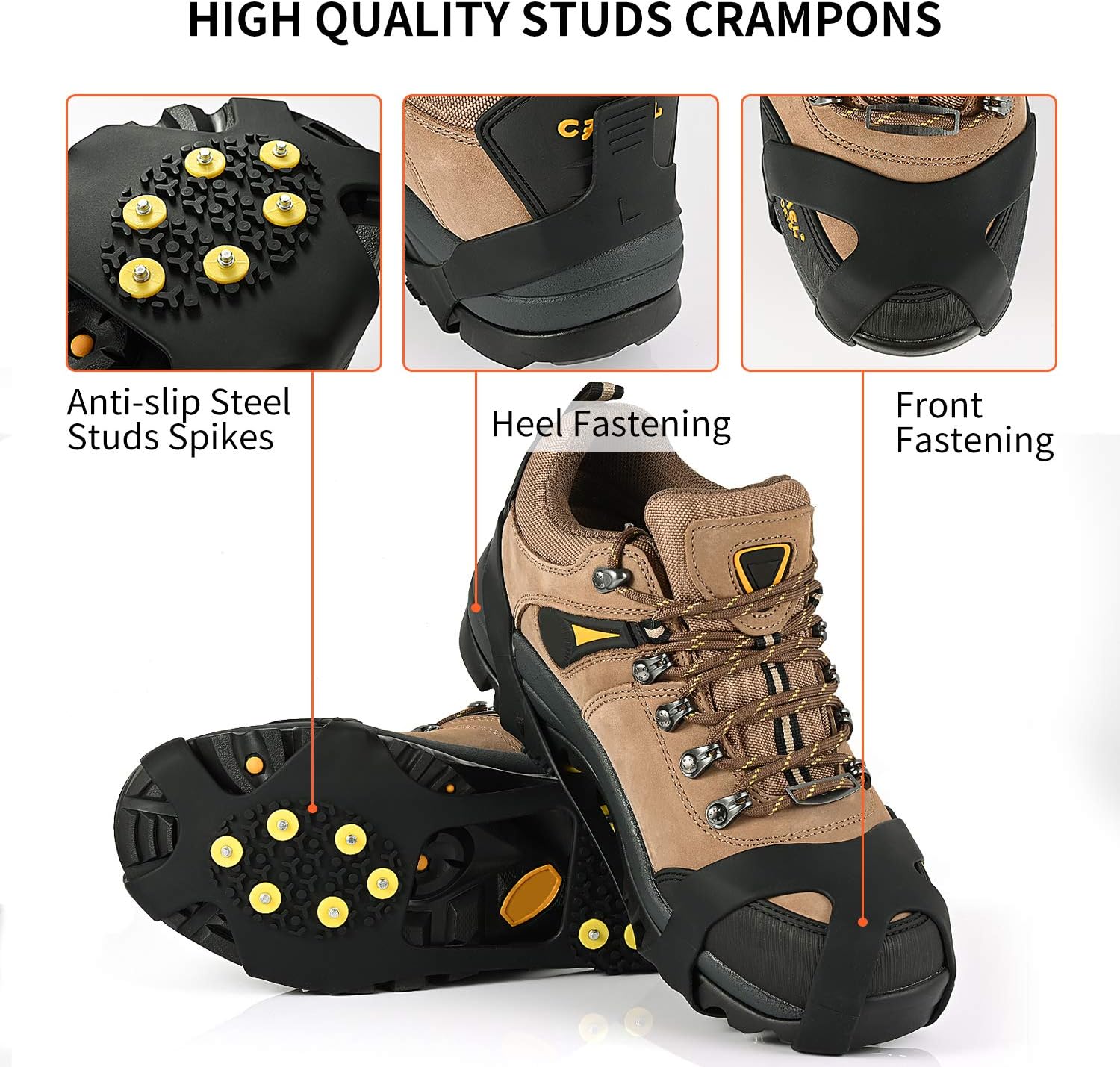 Thumbnail 1 de Ice Cleats Traction Grips with 10 Steel Studs