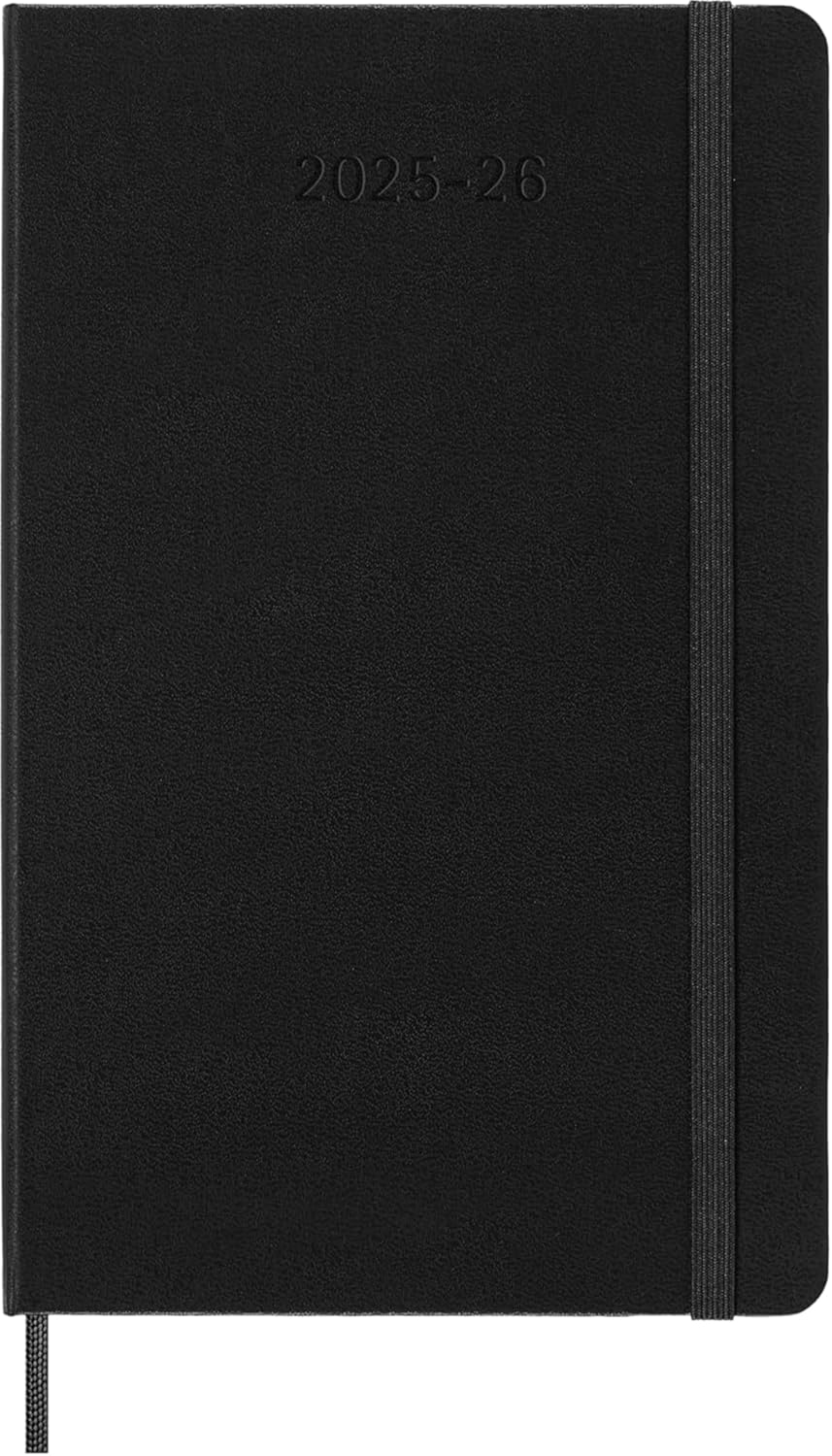 Thumbnail 2 de Moleskine Tageskalender 2025–2026 (18 Monate) 13 x 21 cm, Schwarz – harter Einband mit Gummiband