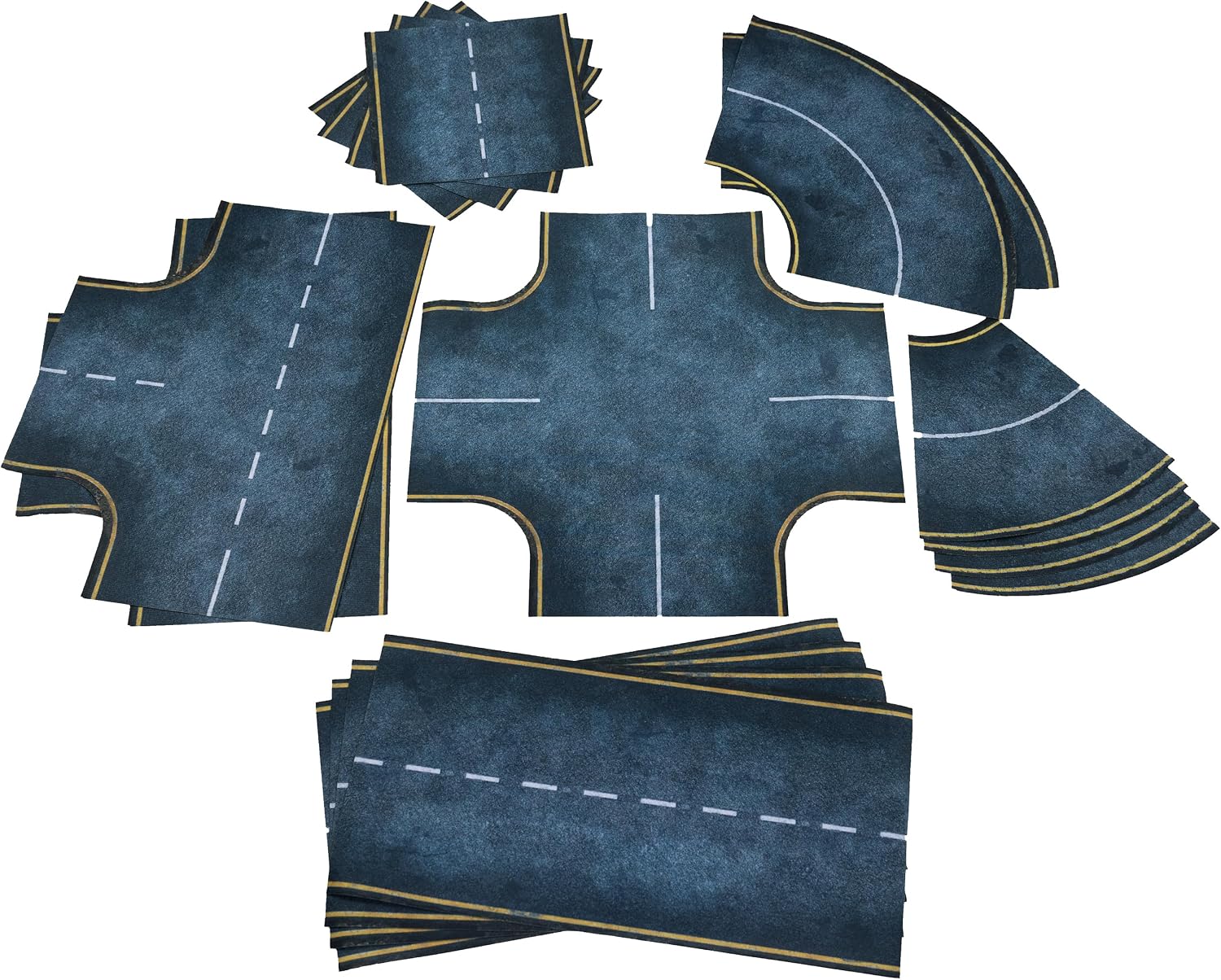 Detalle de PLAYMATS Asfalt – antypoślizgowy materiałowy zestaw dróg 2D, skala 28 mm