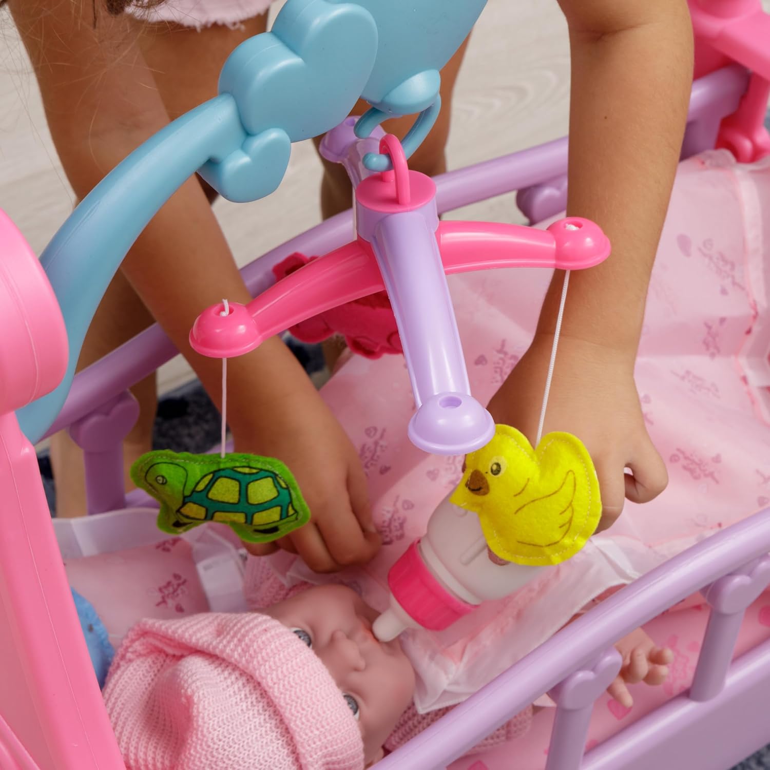 Detalle de Baroni Toys Culla a Dondolo per Bambole 55 cm