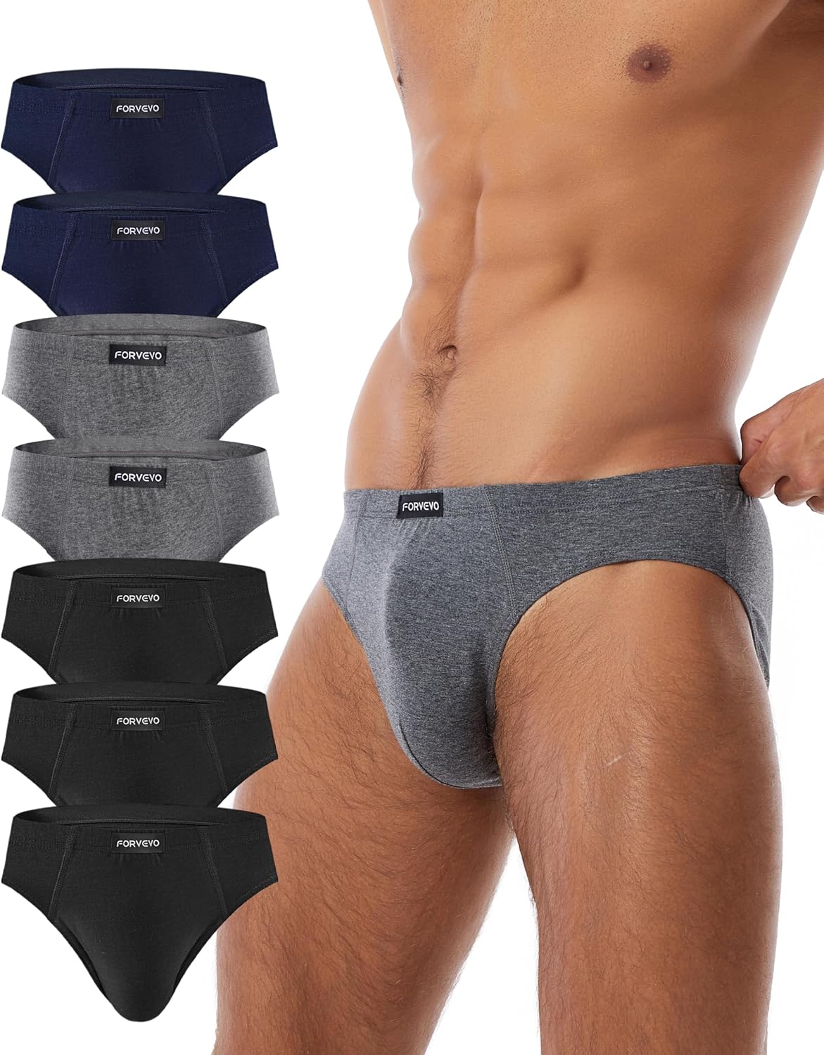 Detalle de FORVEVO 7er Pack Herren Slips M-3XL