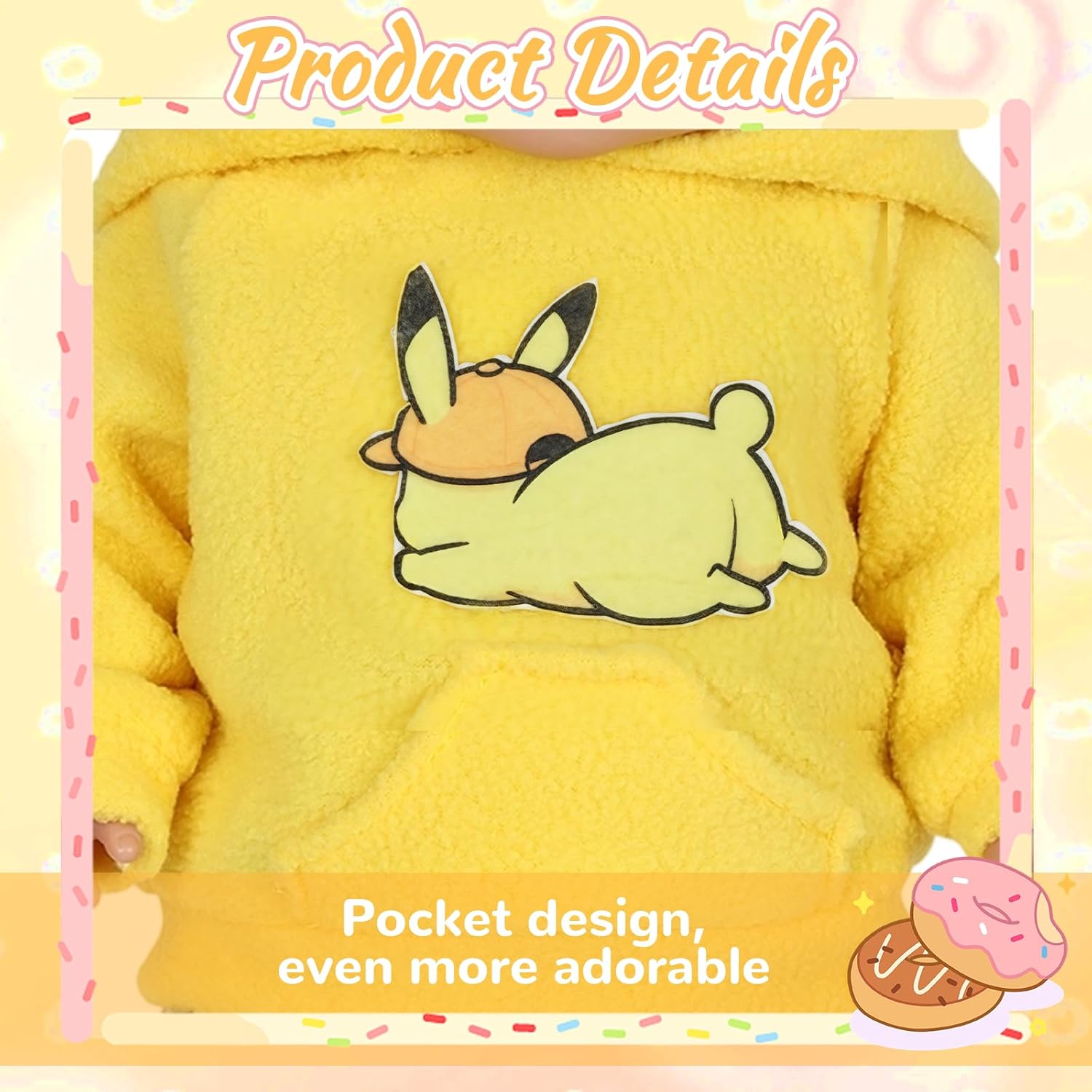 Thumbnail 4 de Orizizhic 5-teiliges Puppenkleidung-Set für Babypuppen (35–43 cm) – gelbe Hose, Jogginghose, Zubehör