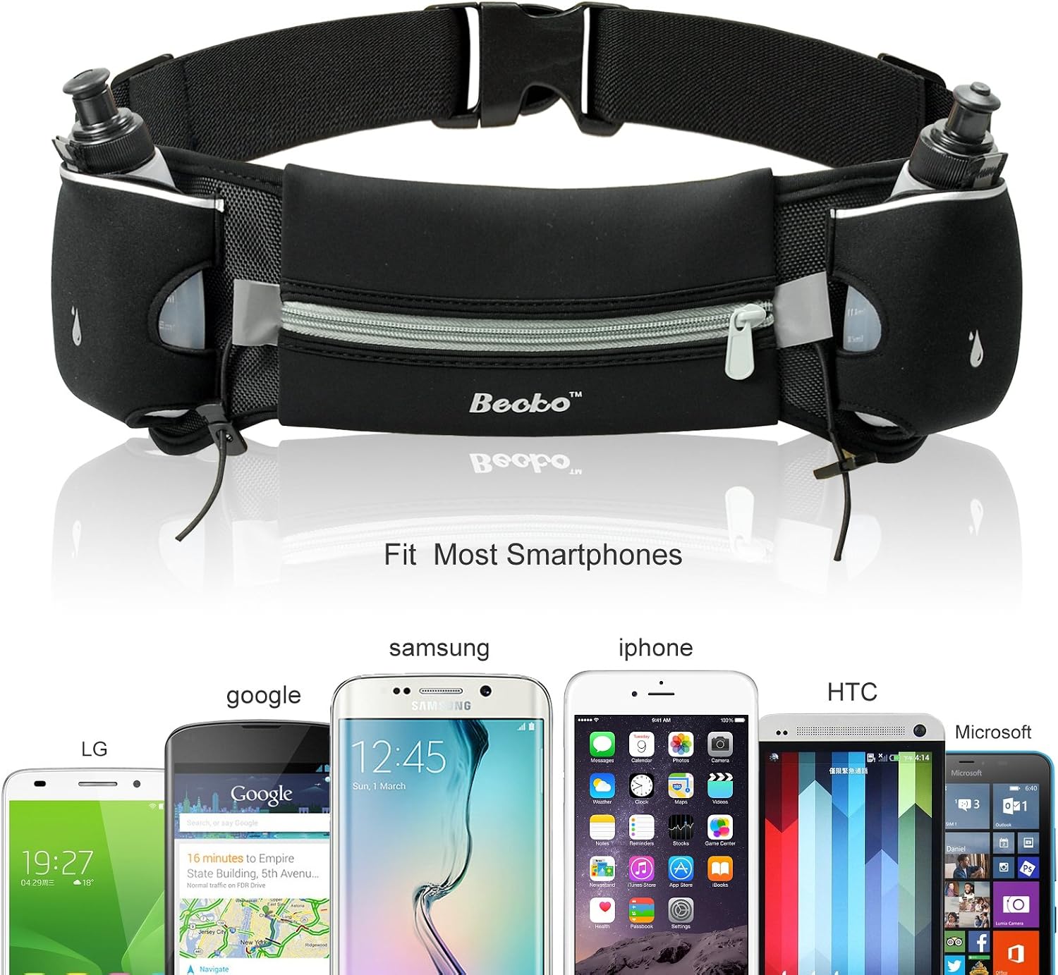 Detalle de Becko Lightweight & Durable Running Belts: A Practical Waist Pack for Mindful Mitness on the Move