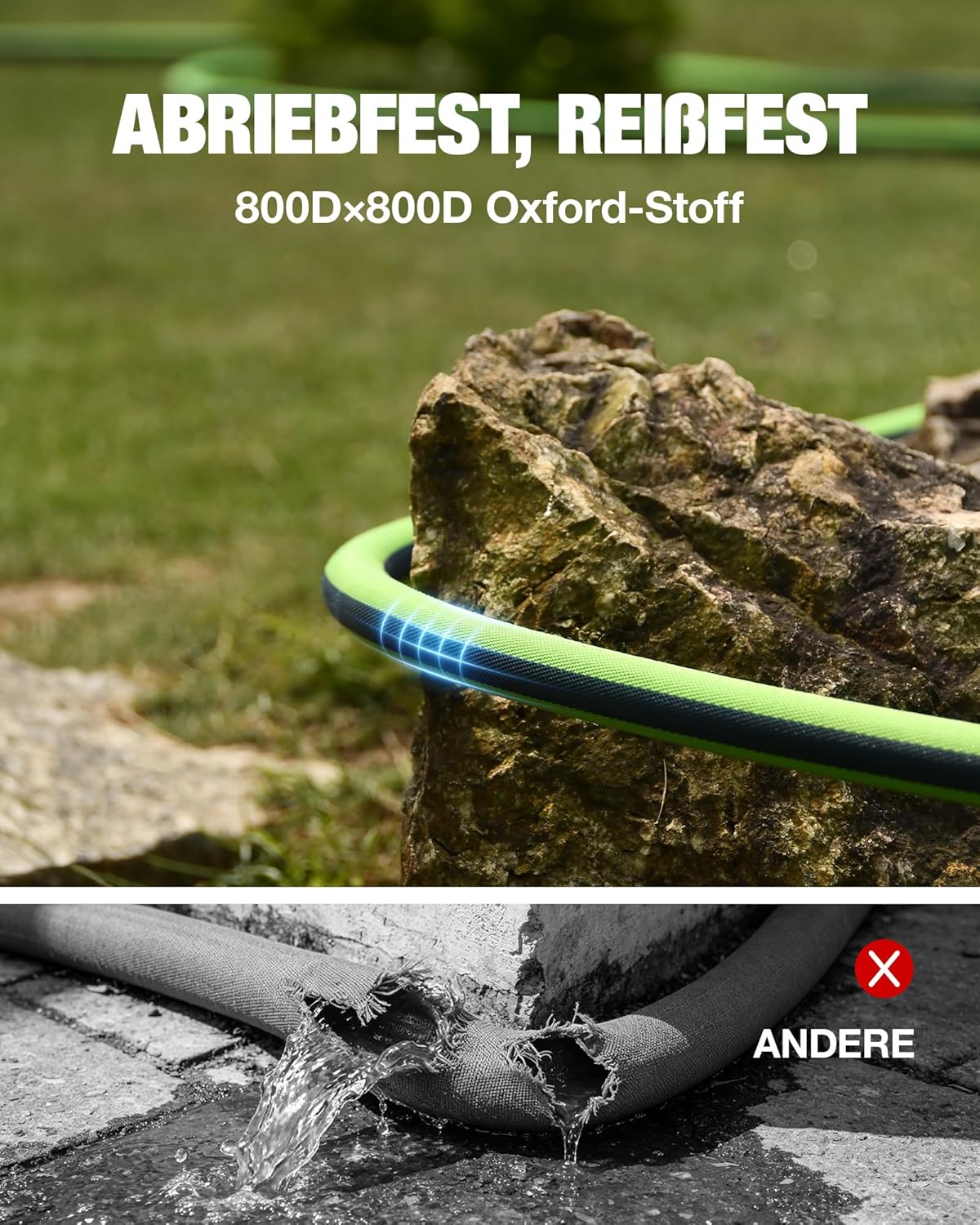 Thumbnail 4 de RAINPOINT Flexibler Gartenschlauch 7,5 m – ultraleicht, knickfrei & mit 10-Funktionen-Gartenbrause