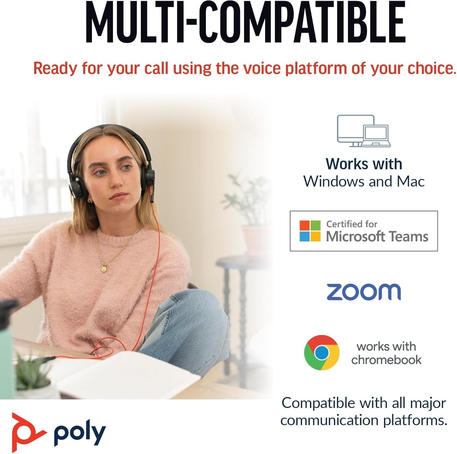 Thumbnail 6 de POLY Blackwire 8225 cuffia cablata USB