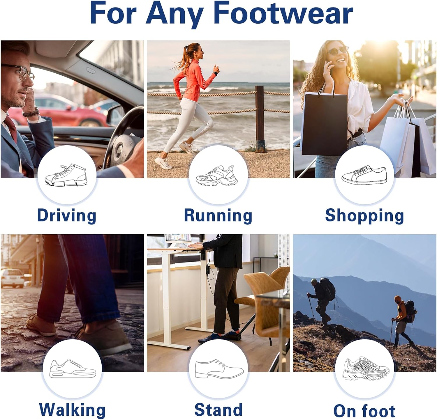 Thumbnail 6 de Orthotic Insole with Arch Support for Overpronation and Plantar Fasciitis (Trimable Size) — Men and Women, UK Fit