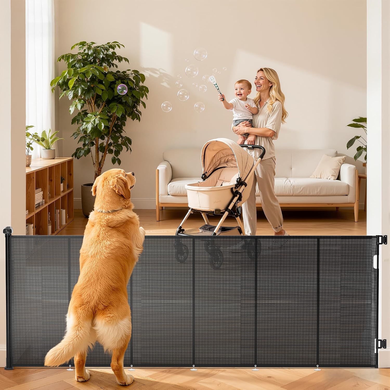 Detalle de Mutak Retractable Baby Gate, 42-Inch Tall