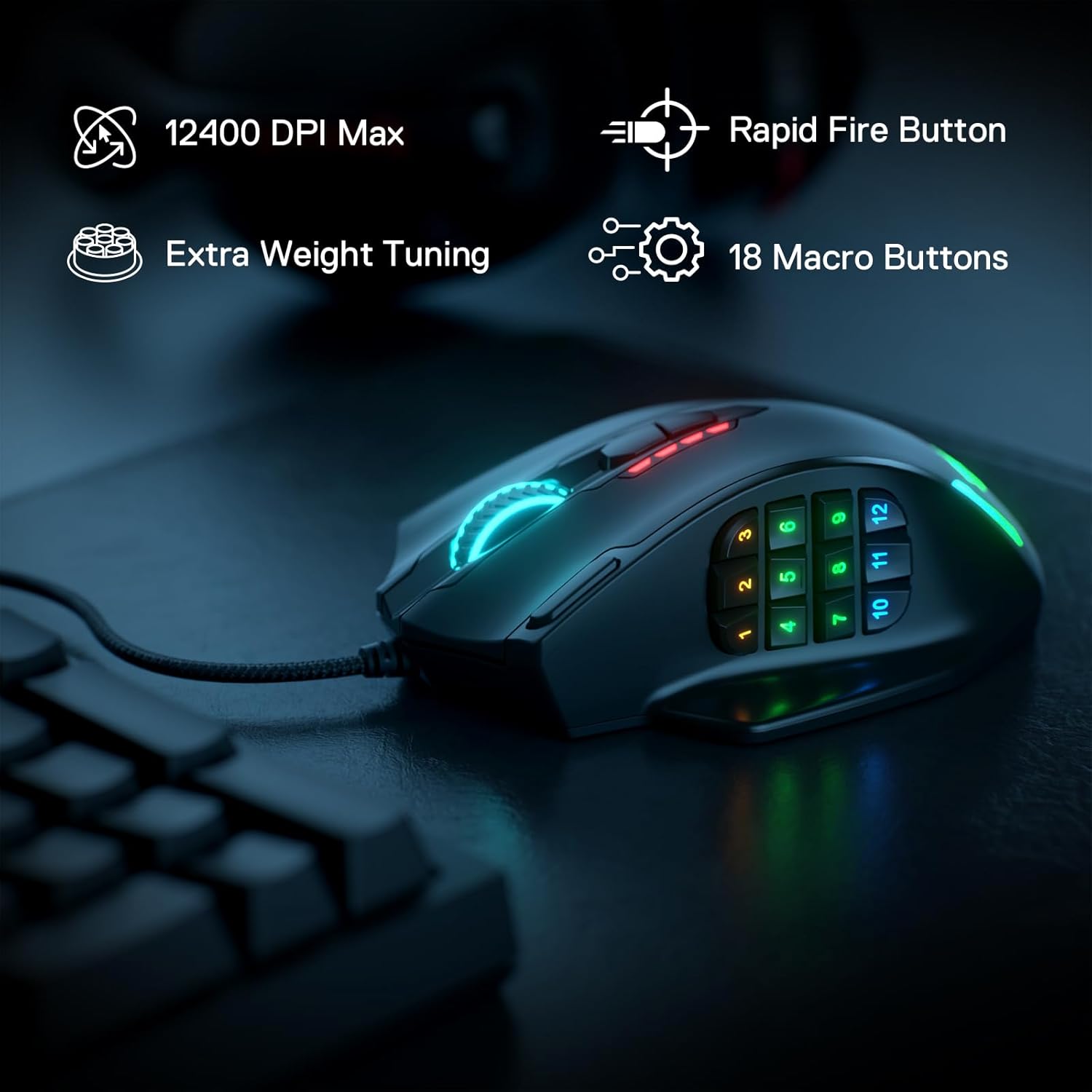 Thumbnail 1 de Redragon M908 Ratón Gaming MMO