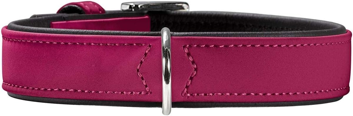 Detalle de HUNTER Softie Hundehalsband – Nubukoptik aus Kunstleder, Made in Germany, Größe 55