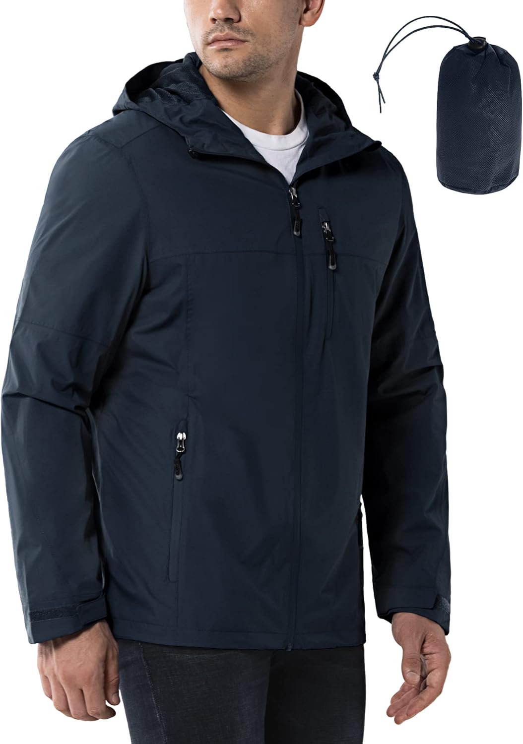 Thumbnail 6 de 33,000ft Men's Outdoor Waterproof Jacket – Packable Windbreaker for Cycling, Hiking and Travel