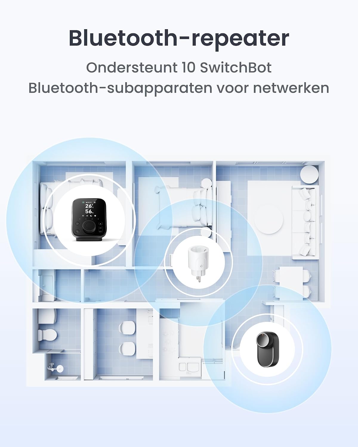 Thumbnail 6 de SwitchBot Matter Plug Mini W7732300 slimme stekker, 16 A, Type F, 4-pack