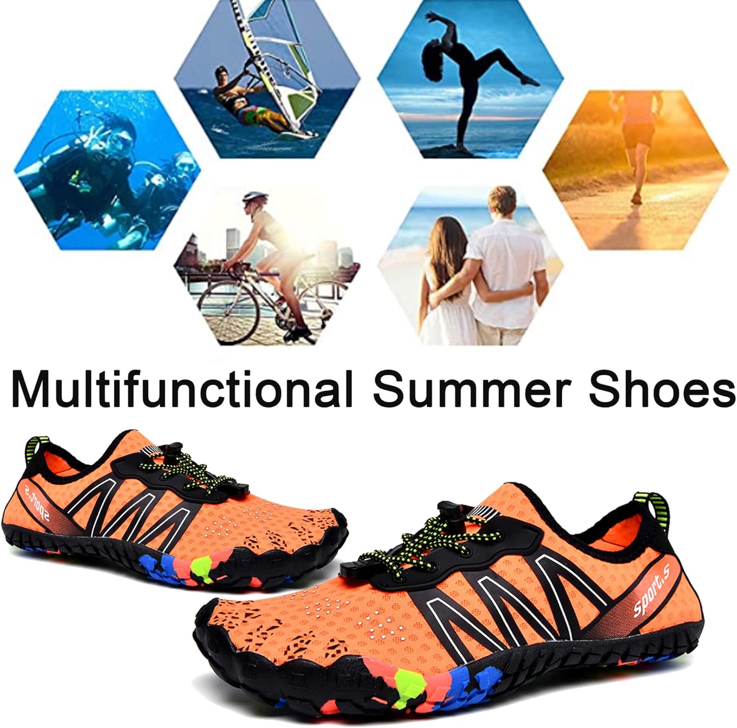 Thumbnail 6 de Barefoot Water Shoes for Men, Women and Unisex Aqua Sea Swim Shoes