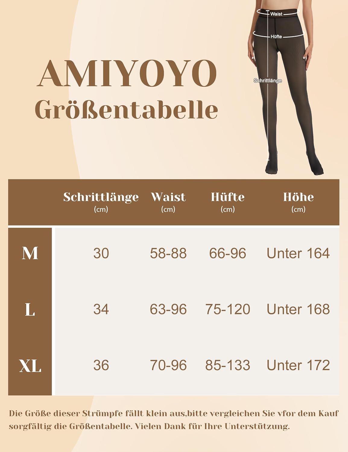 Thumbnail 5 de AMIYOYO Thermo Strumpfhose 300g