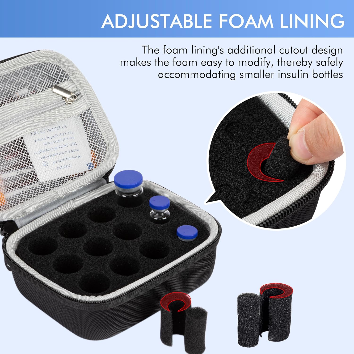 Thumbnail 2 de Vamctry 12-Slot Fridge Peptide & Insulin Vial Case